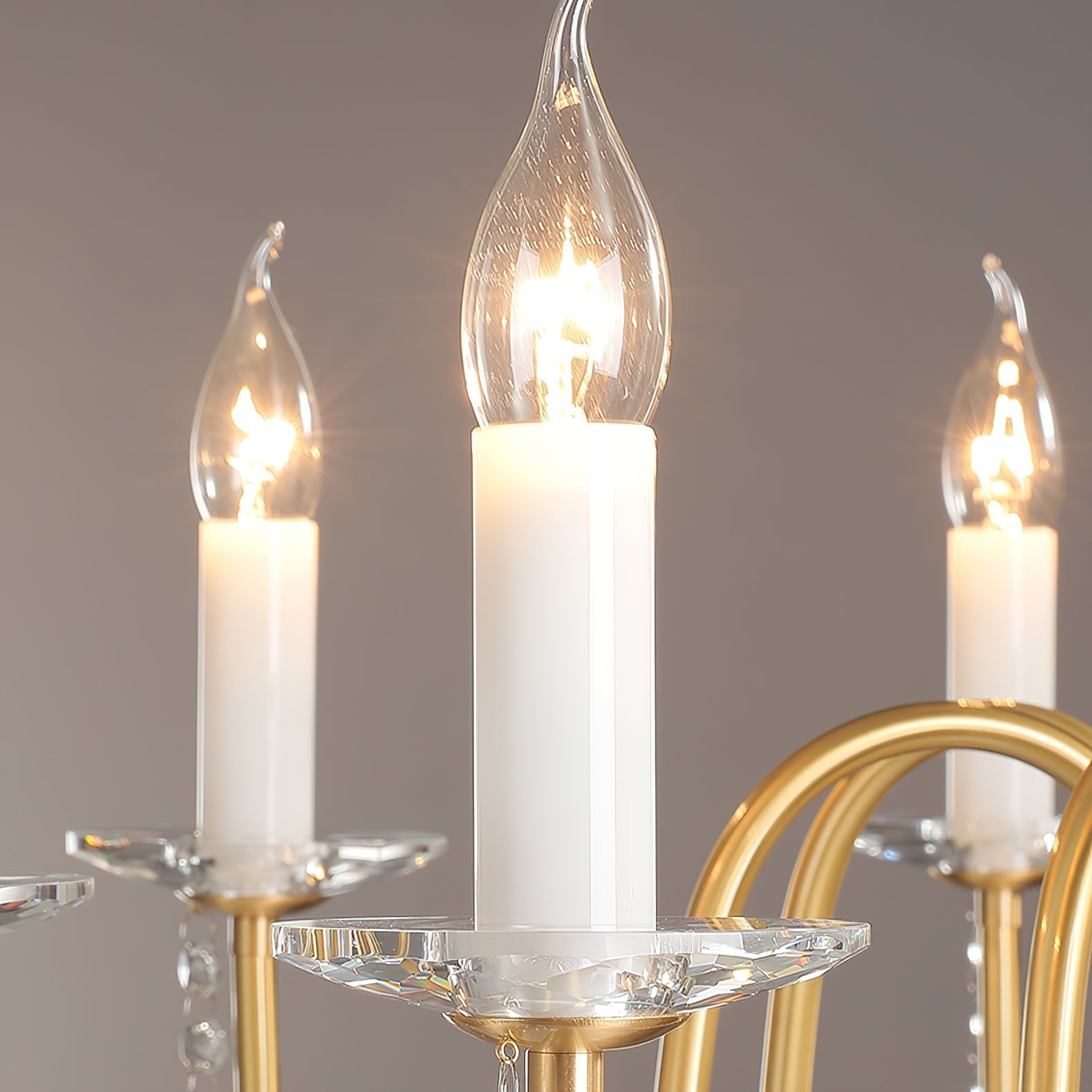 Ilphaara Postmodern Luxury Brass Crystal Chandelier - Lamp Copper
