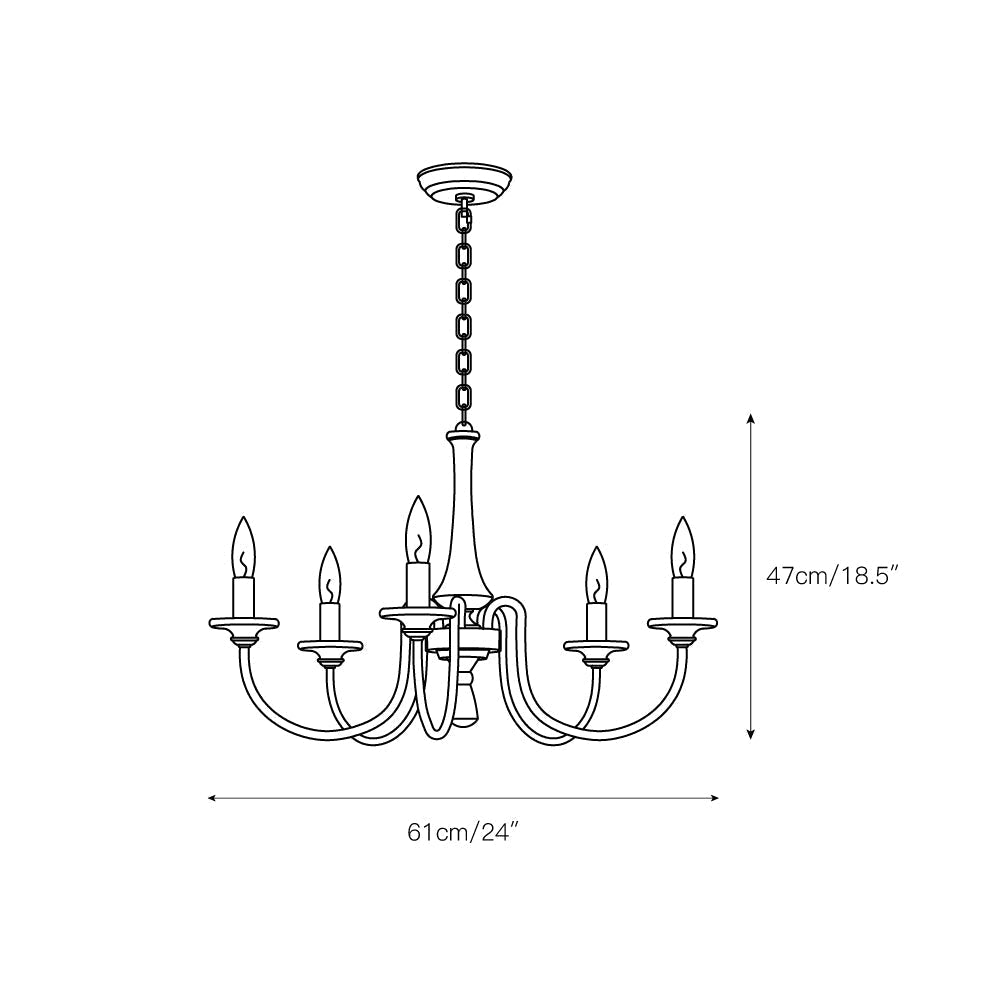Alzorila Vintage Industrial Hand-carved Metal Chandelier - Lamp Copper