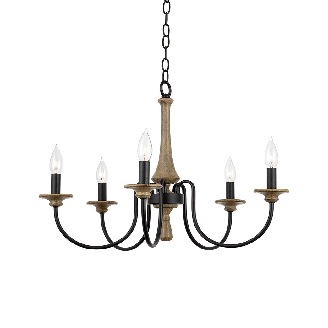 Alzorila Vintage Industrial Hand-carved Metal Chandelier - Lamp Copper