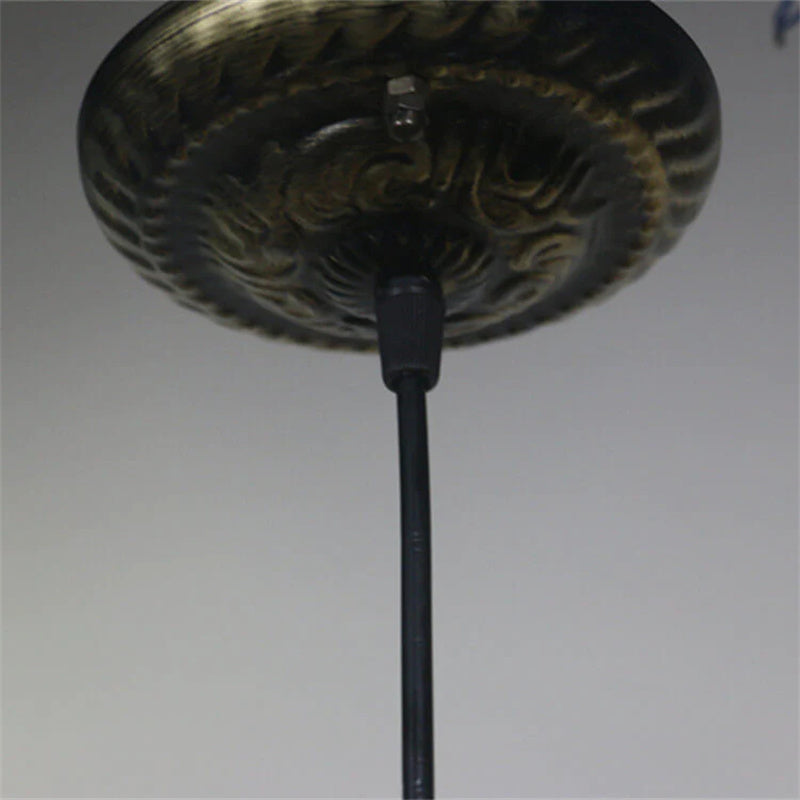 Tiffany Rétro LED Suspension Métal Verre Salon/Bar - Neutralighting