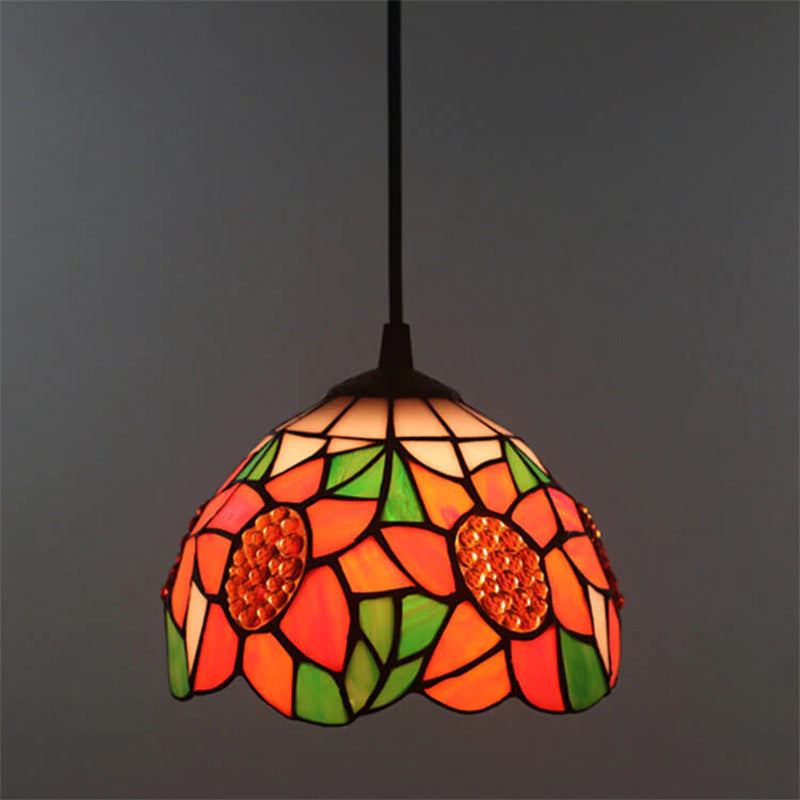 Tiffany Rétro LED Suspension Métal Verre Salon/Bar - Neutralighting