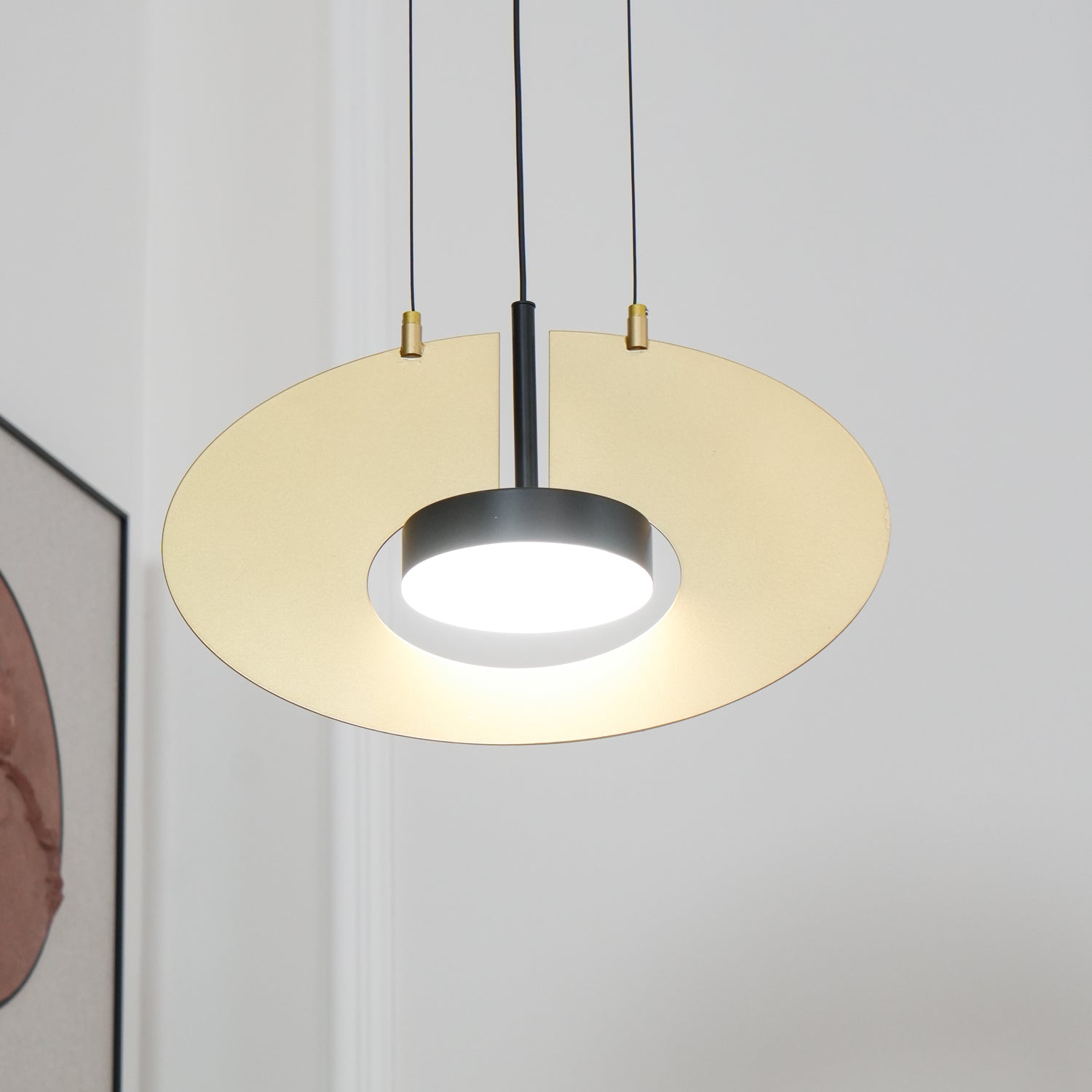 Solara Lampe suspendue ovale à anneau géométrique - Neutralighting