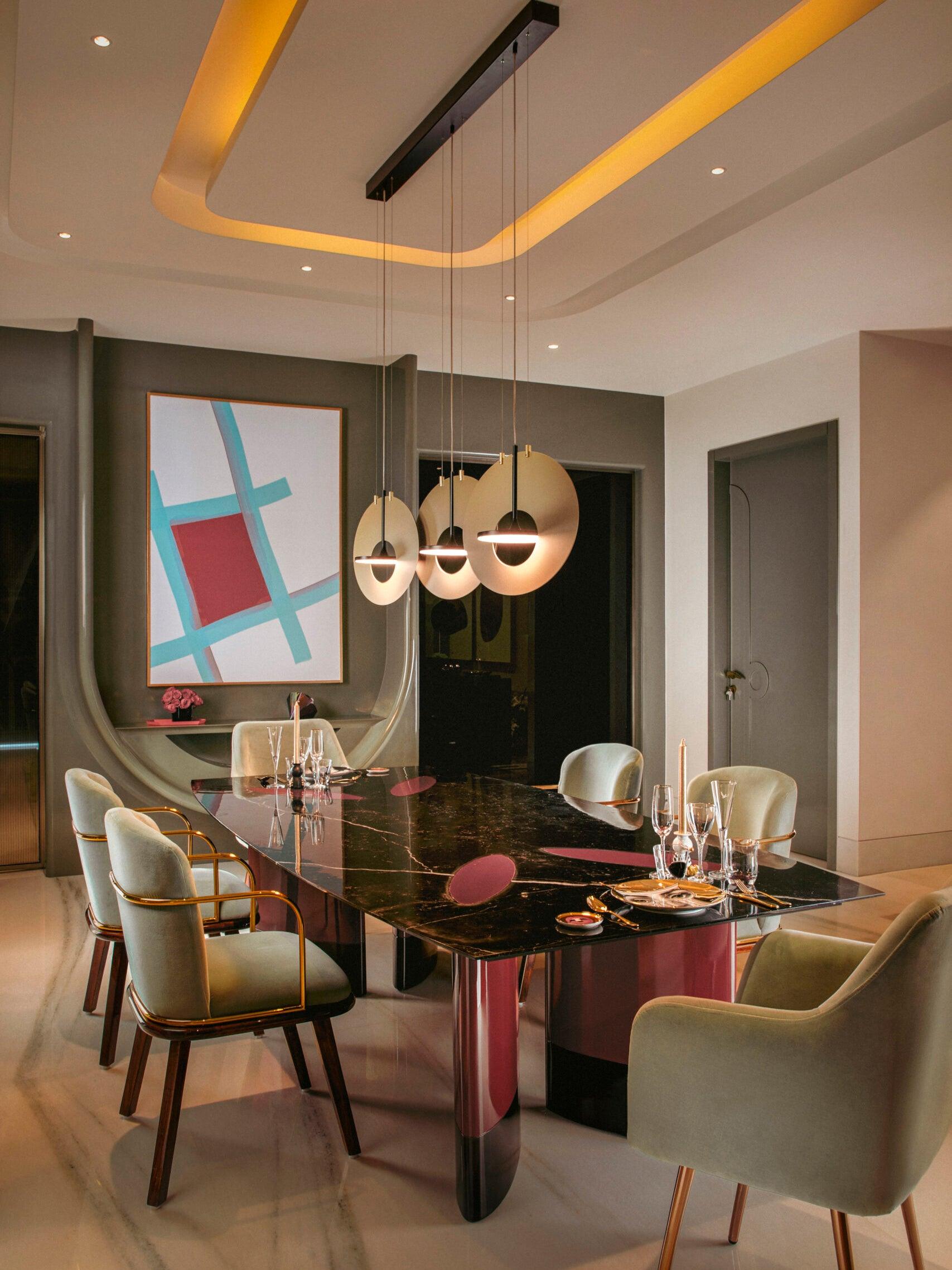 Solara Lampe suspendue ovale à anneau géométrique - Neutralighting