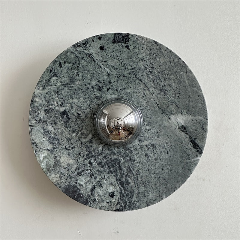 Evvarel Modern Minimalist Green Marble Metal Sconce Wall Lamp - Lamp Copper
