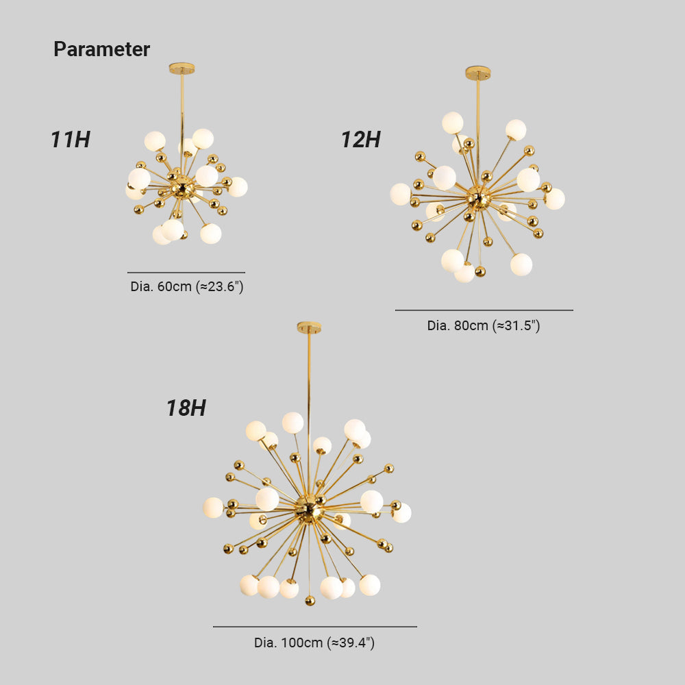 Silva Moderne LED Lustre Or Verre Salon/Chambre À Coucher/Salle À Manger