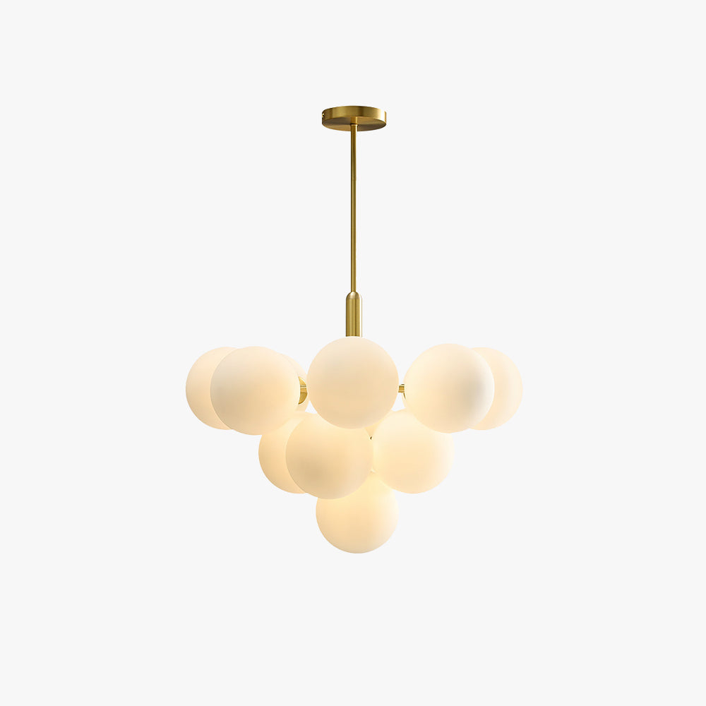 Valentina Nordique LED Lustre Cuivre Verre Salon/Chambre À Coucher