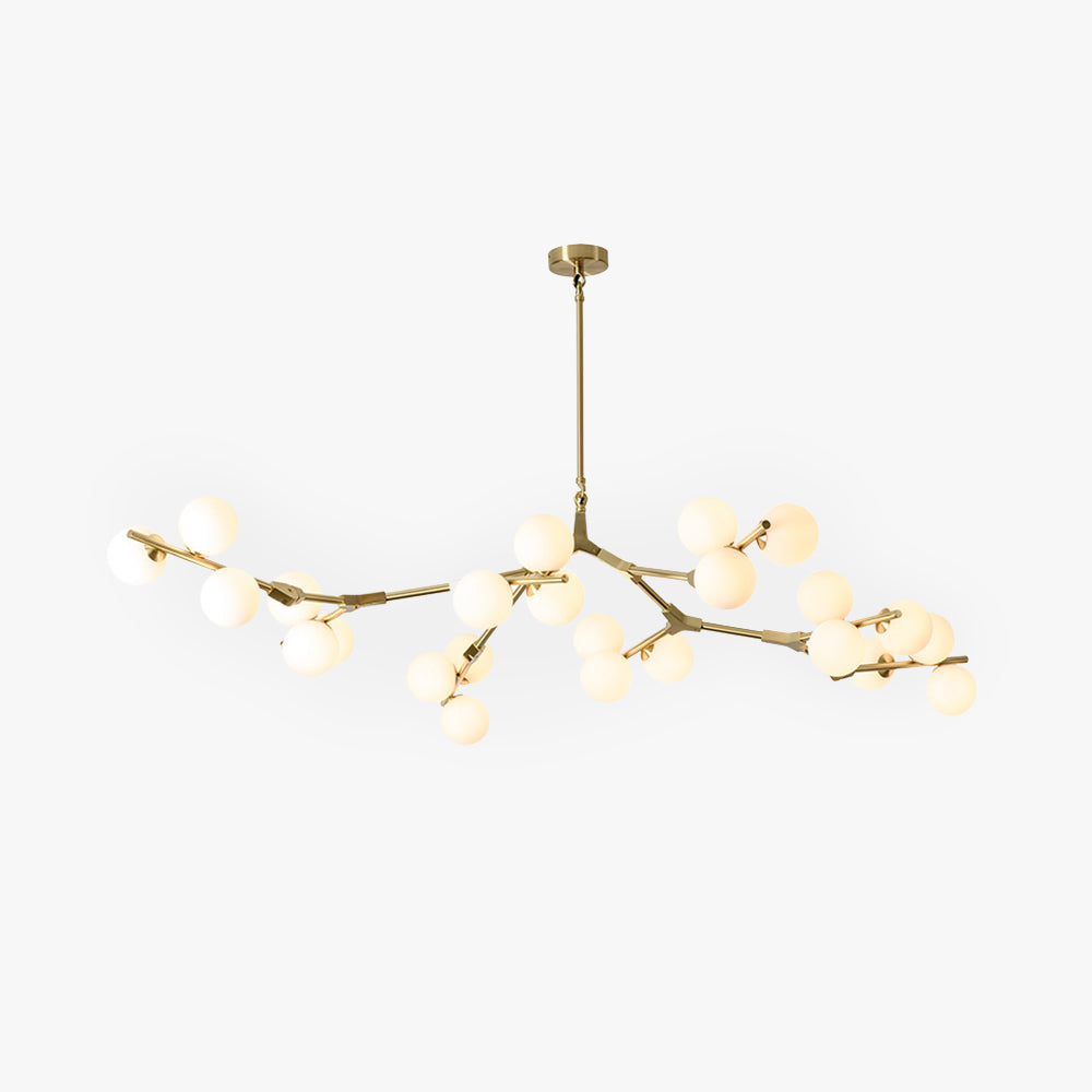 Valentina Moderne LED Lustre Or/Noir Verre Salon/Chambre À Coucher