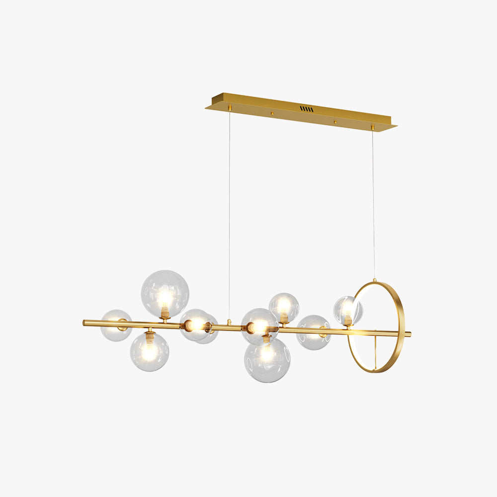 Valentina Moderne LED Lustre Or/Noir Verre Salon/Chambre À Coucher