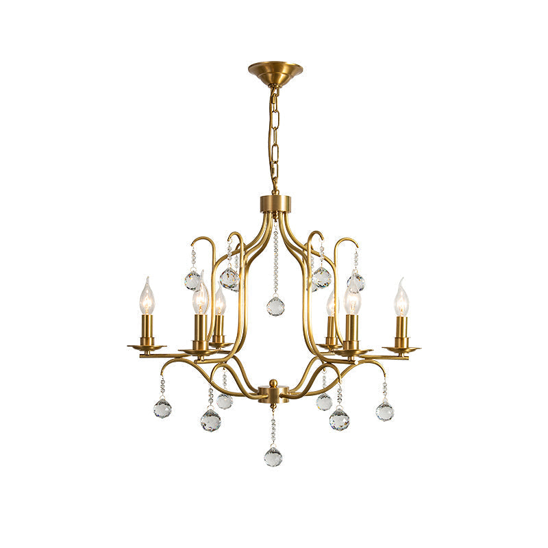 Ulliria Postmodern Luxury Brass Crystal Chandelier - Lamp Copper