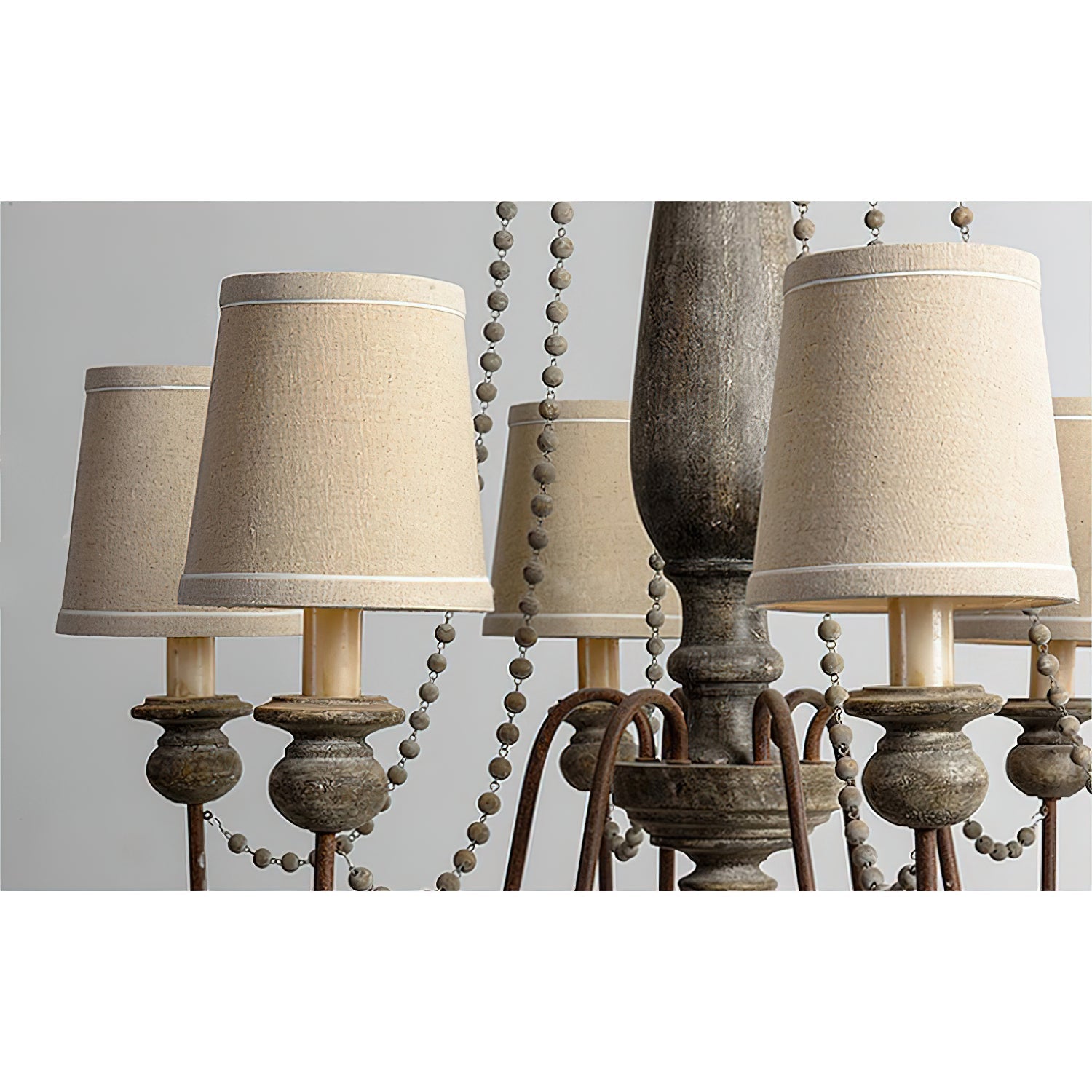 Arshaor Postmodern Luxury Wooden Metal Chandelier - Lamp Copper