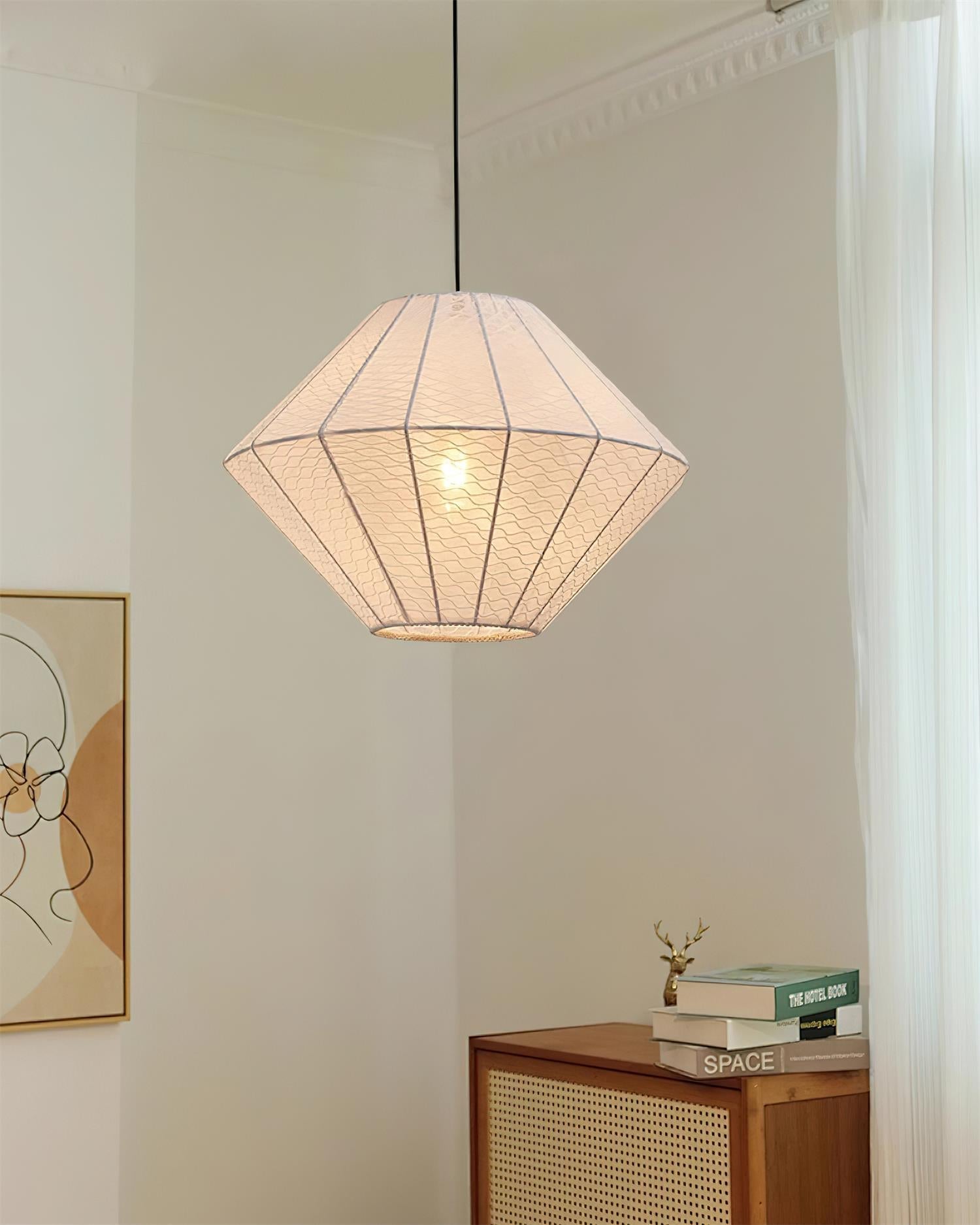 Felida Suspension Géométrique Tissu Minimaliste - Neutralighting