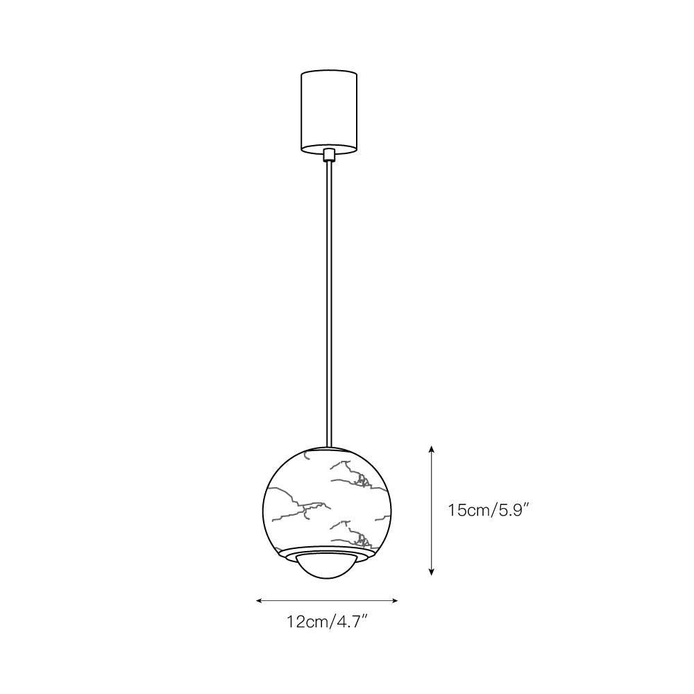 Zephaan Suspension Laiton Albâtre Moderne Minimaliste - Neutralighting