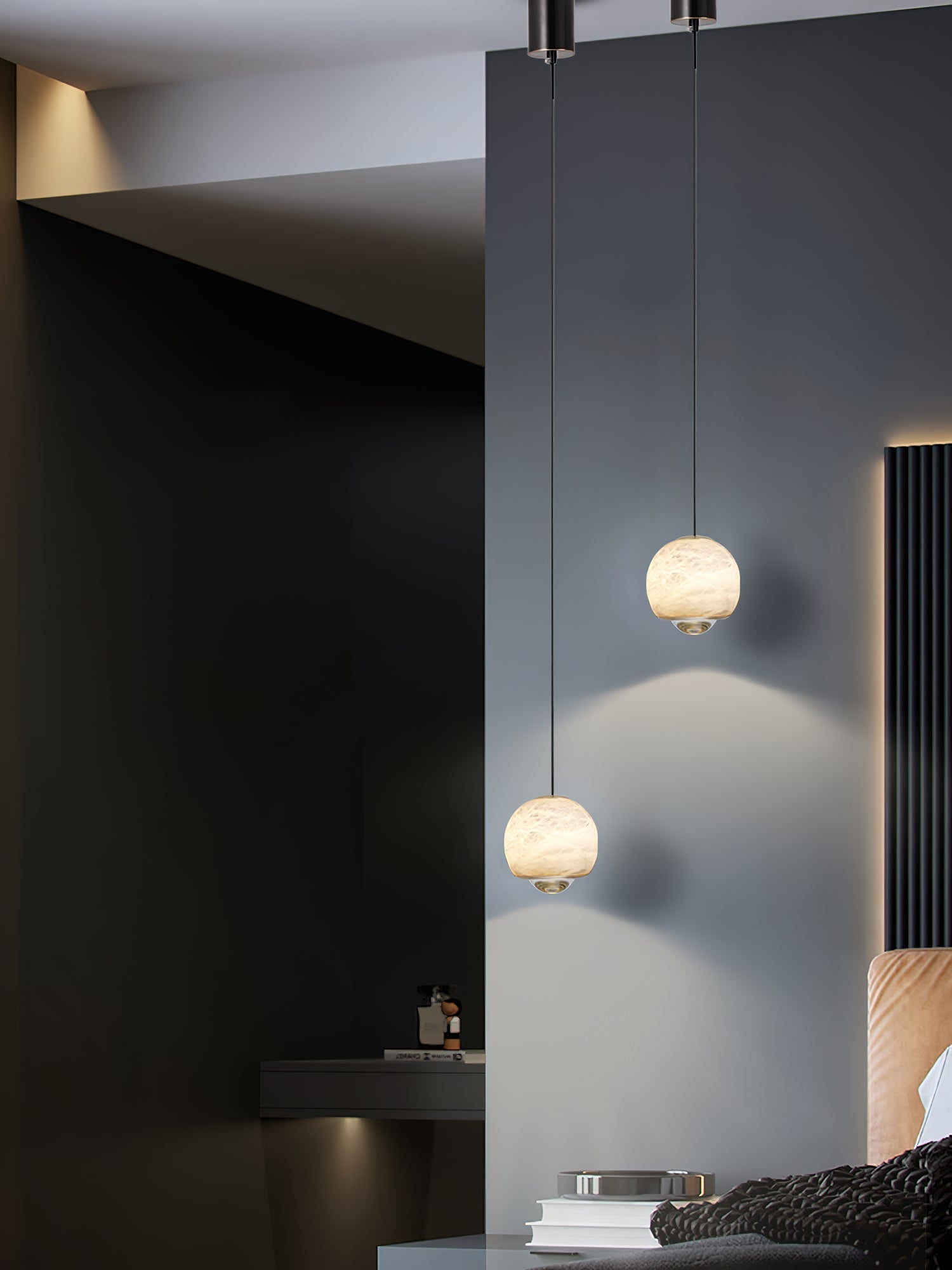Zephaan Suspension Laiton Albâtre Moderne Minimaliste - Neutralighting
