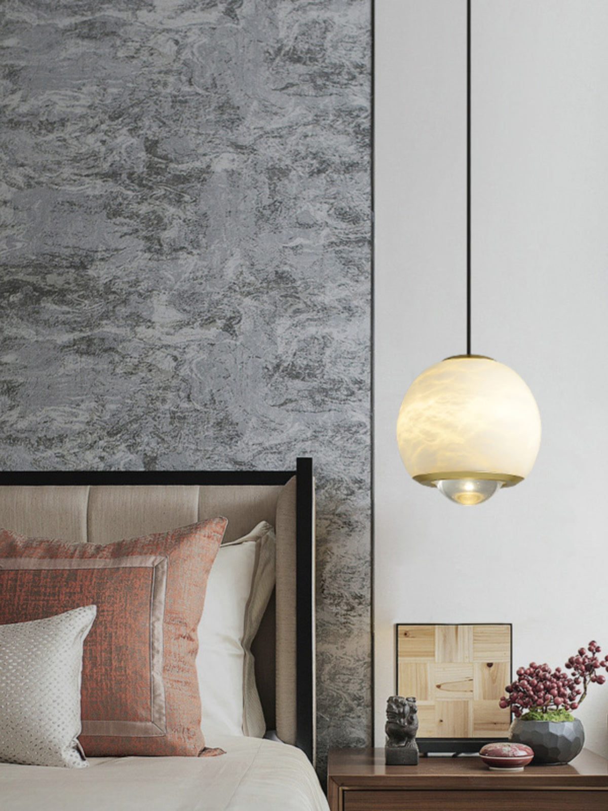 Zephaan Suspension Laiton Albâtre Moderne Minimaliste - Neutralighting