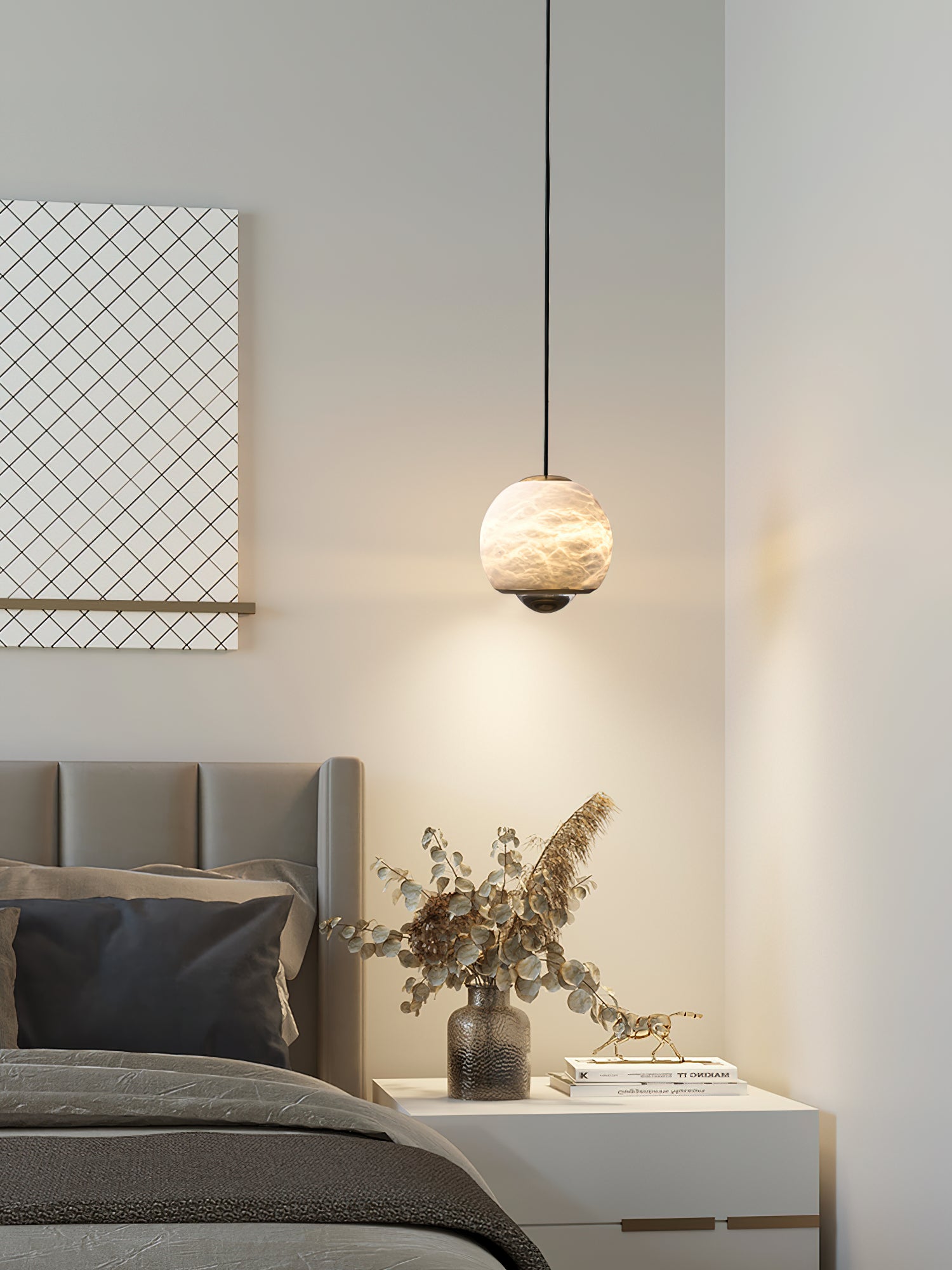 Zephaan Suspension Laiton Albâtre Moderne Minimaliste - Neutralighting