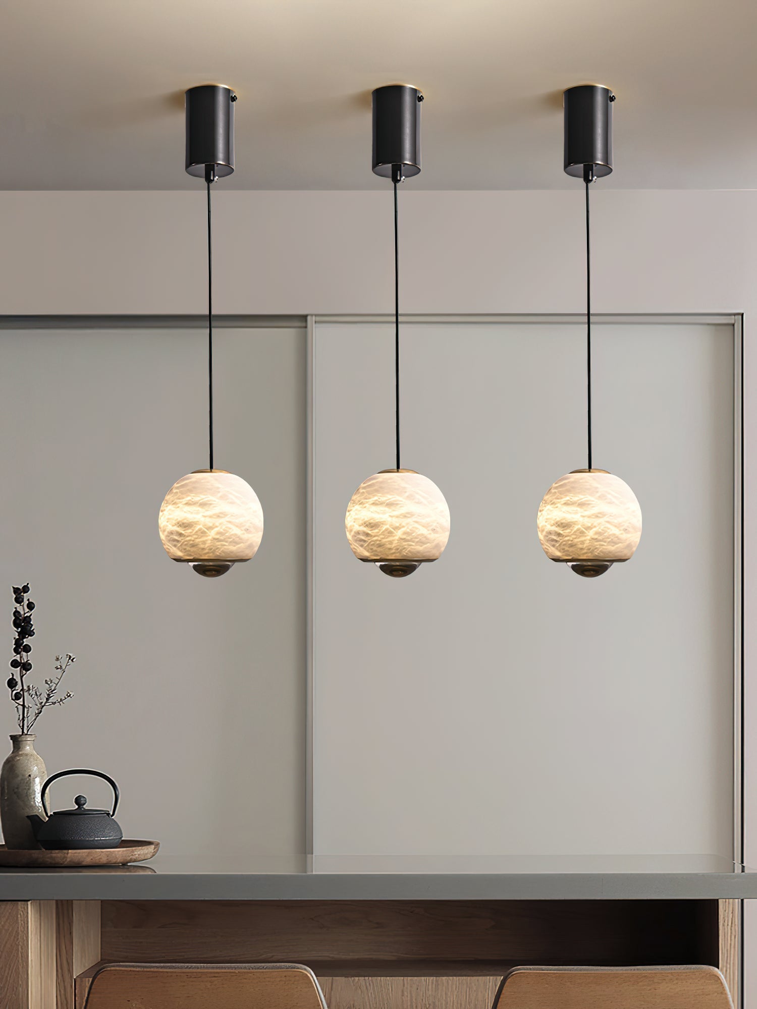 Zephaan Suspension Laiton Albâtre Moderne Minimaliste - Neutralighting