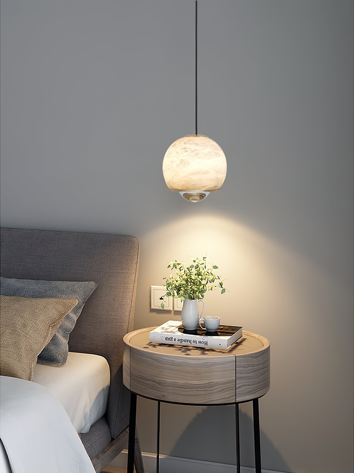 Zephaan Suspension Laiton Albâtre Moderne Minimaliste - Neutralighting