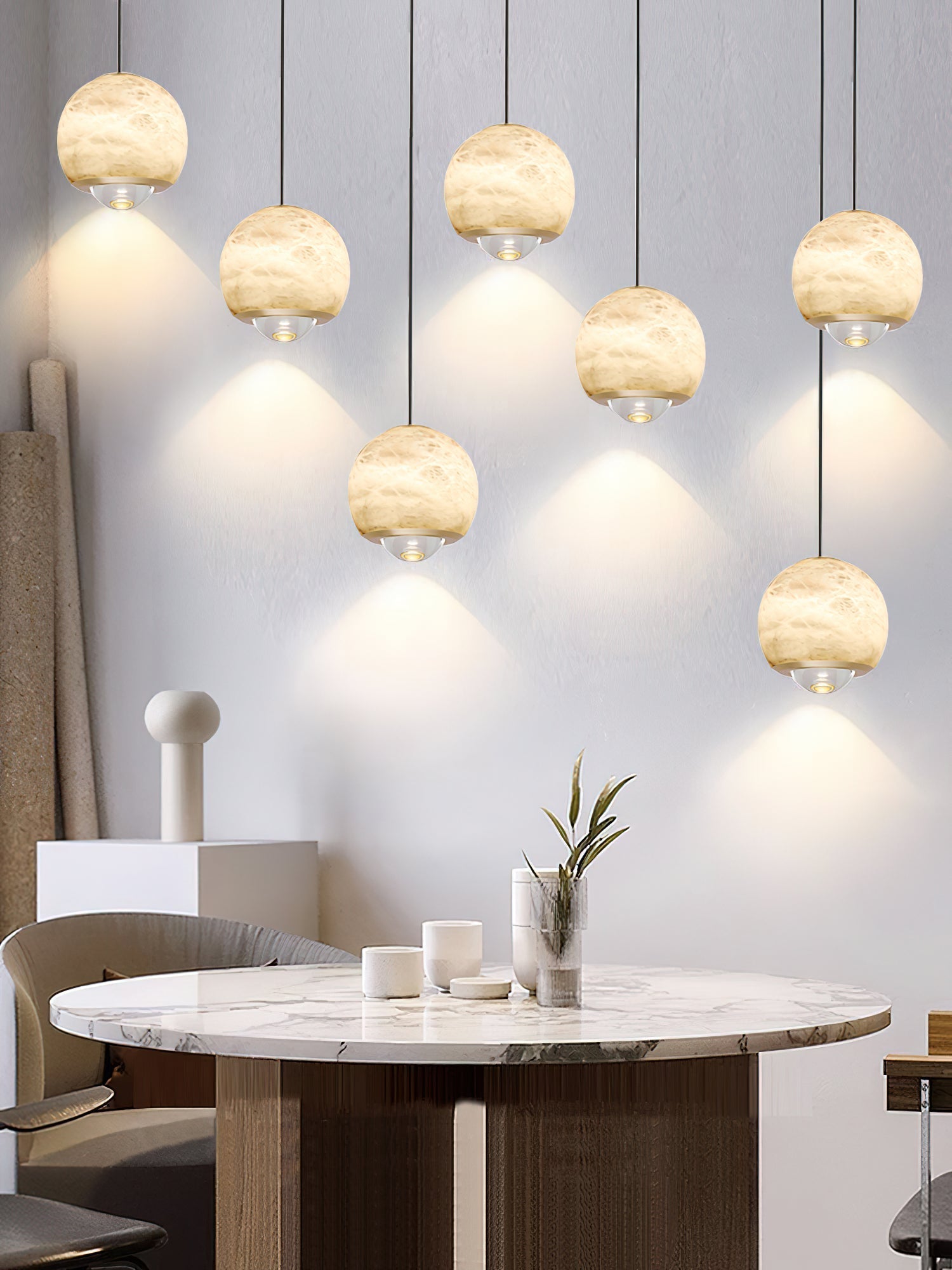 Zephaan Suspension Laiton Albâtre Moderne Minimaliste - Neutralighting