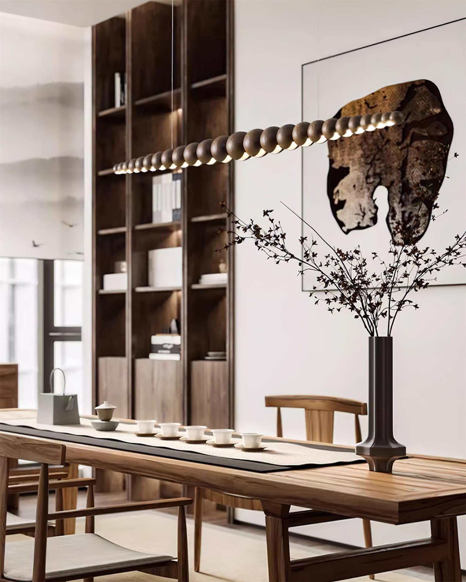 Arbor Chandelier Minimaliste en Bois Noyer - Neutralighting