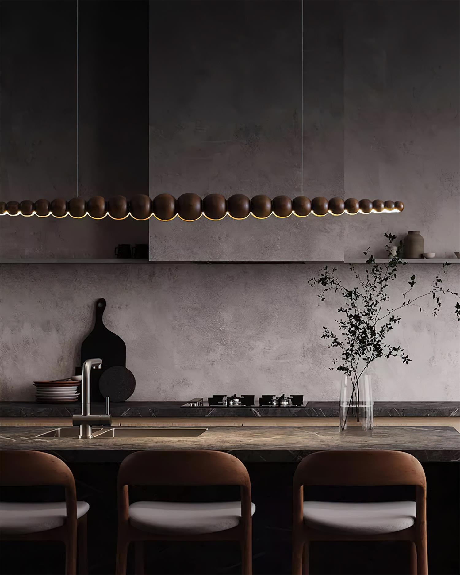 Arbor Chandelier Minimaliste en Bois Noyer - Neutralighting
