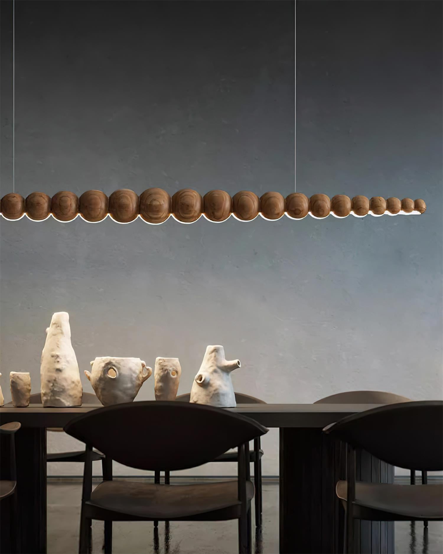 Arbor Chandelier Minimaliste en Bois Noyer - Neutralighting