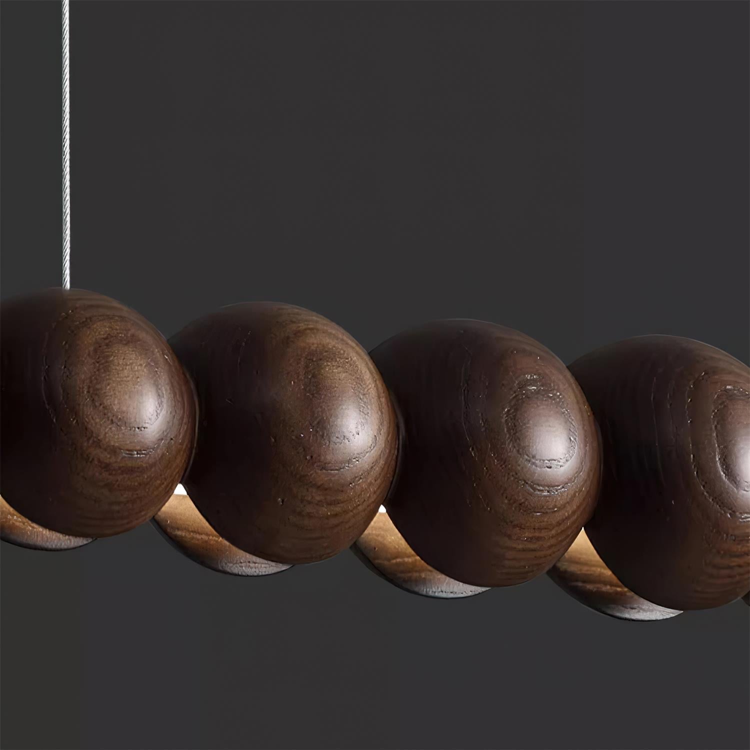 Arbor Chandelier Minimaliste en Bois Noyer - Neutralighting