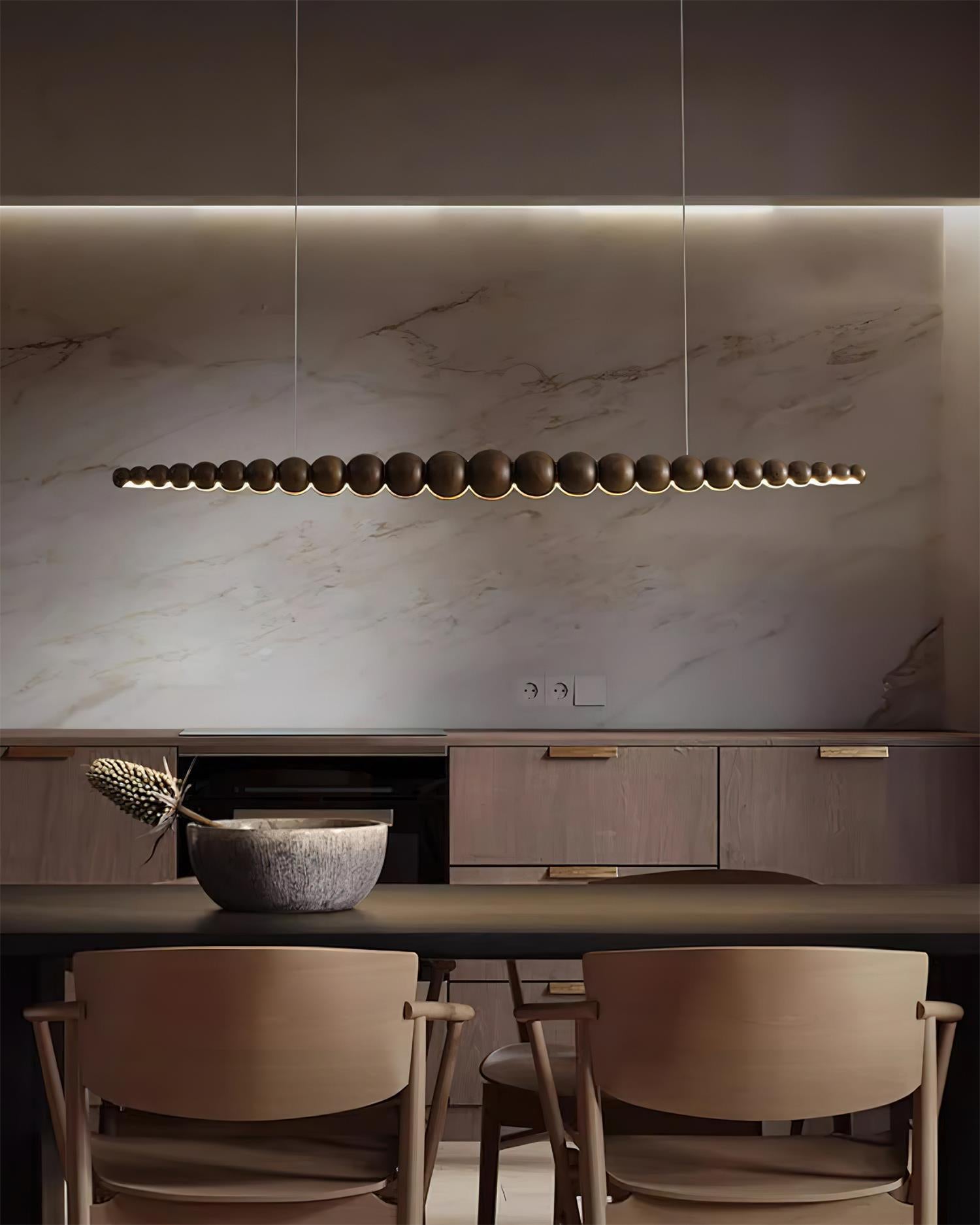 Arbor Chandelier Minimaliste en Bois Noyer - Neutralighting