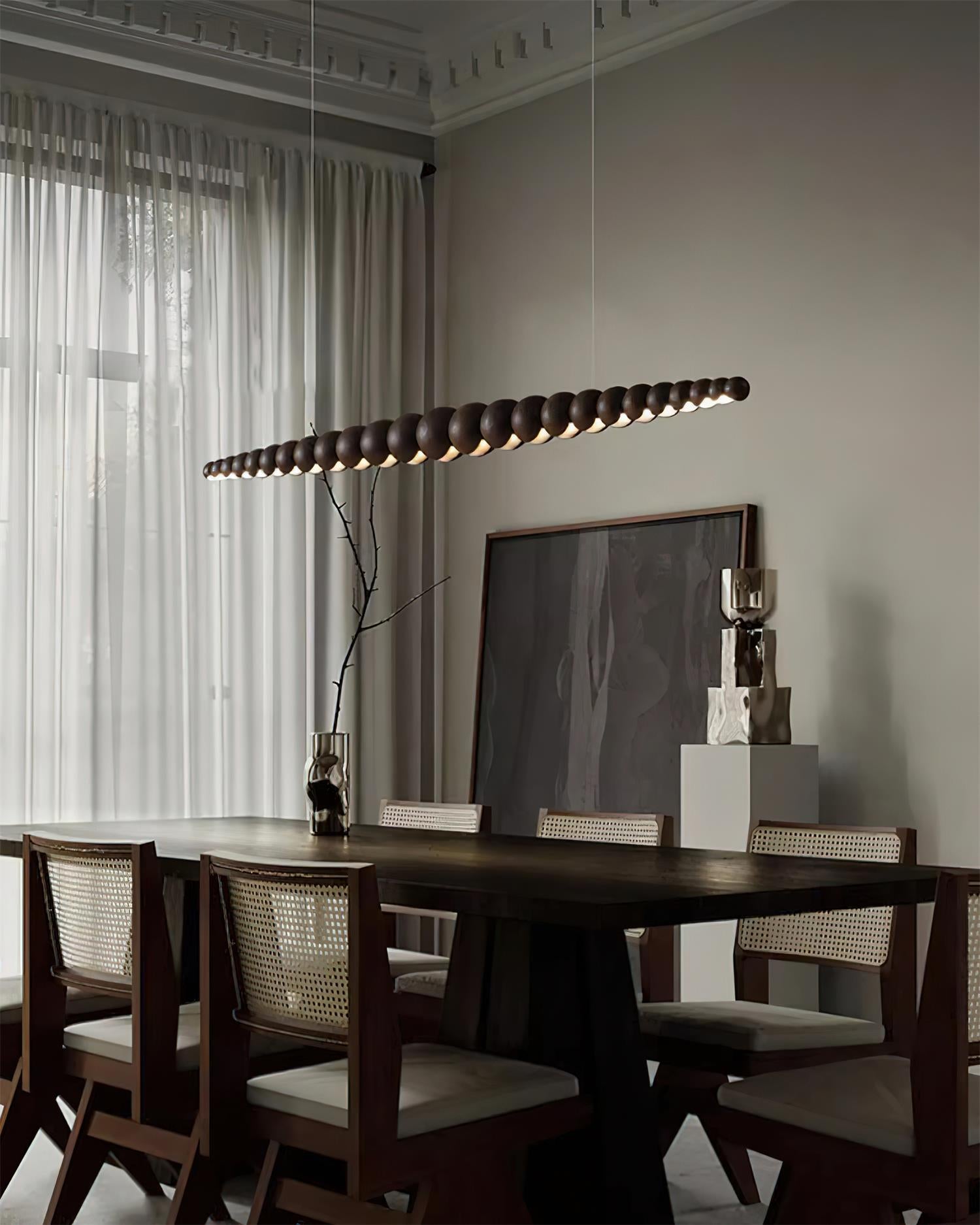Arbor Chandelier Minimaliste en Bois Noyer - Neutralighting