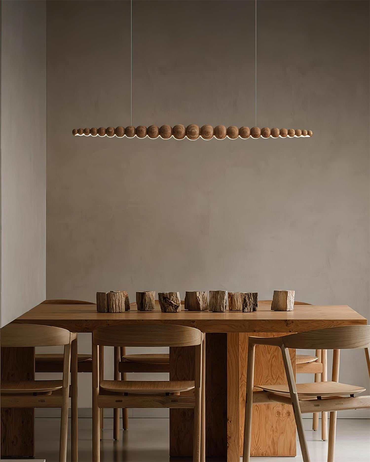 Arbor Chandelier Minimaliste en Bois Noyer - Neutralighting