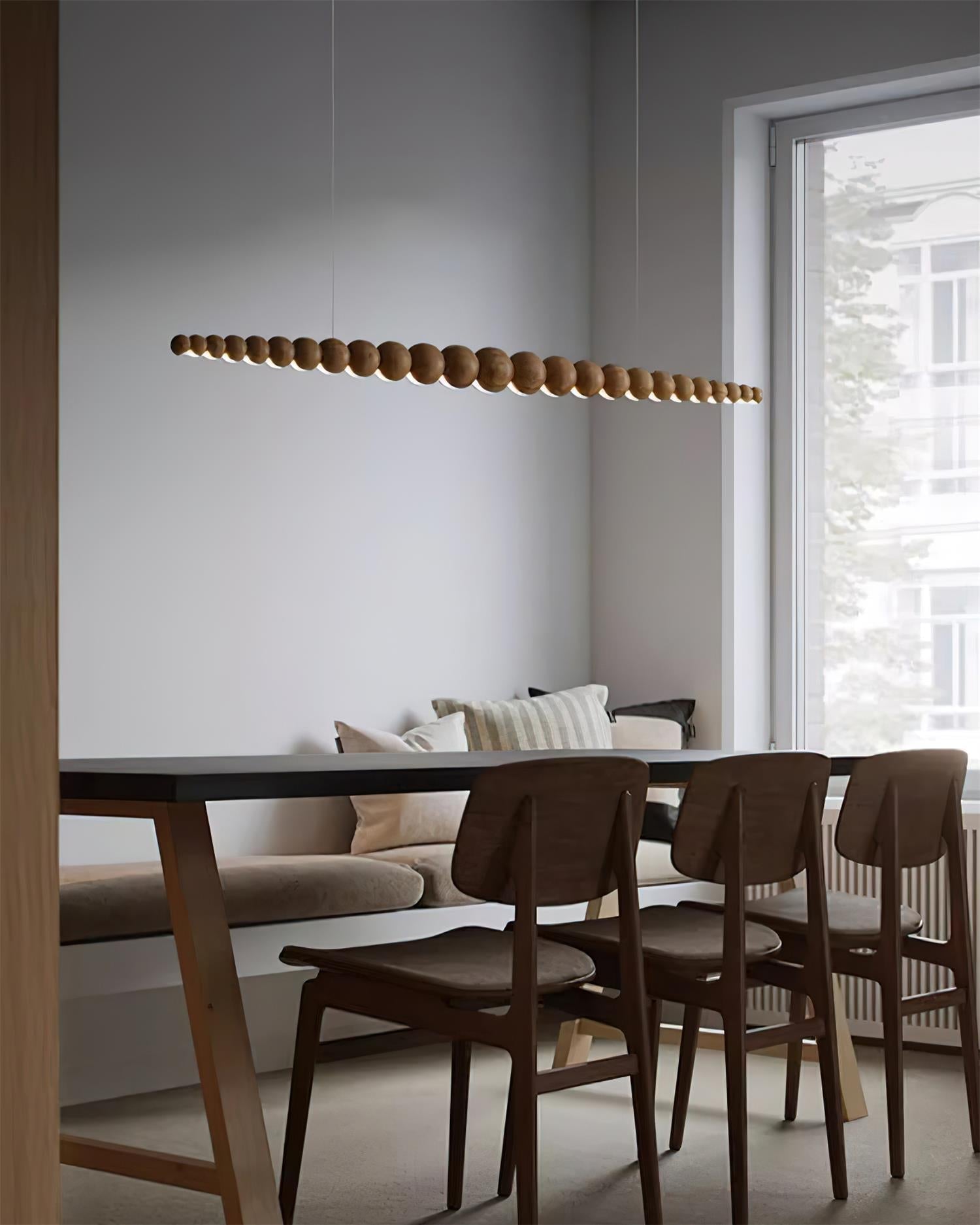 Arbor Chandelier Minimaliste en Bois Noyer - Neutralighting