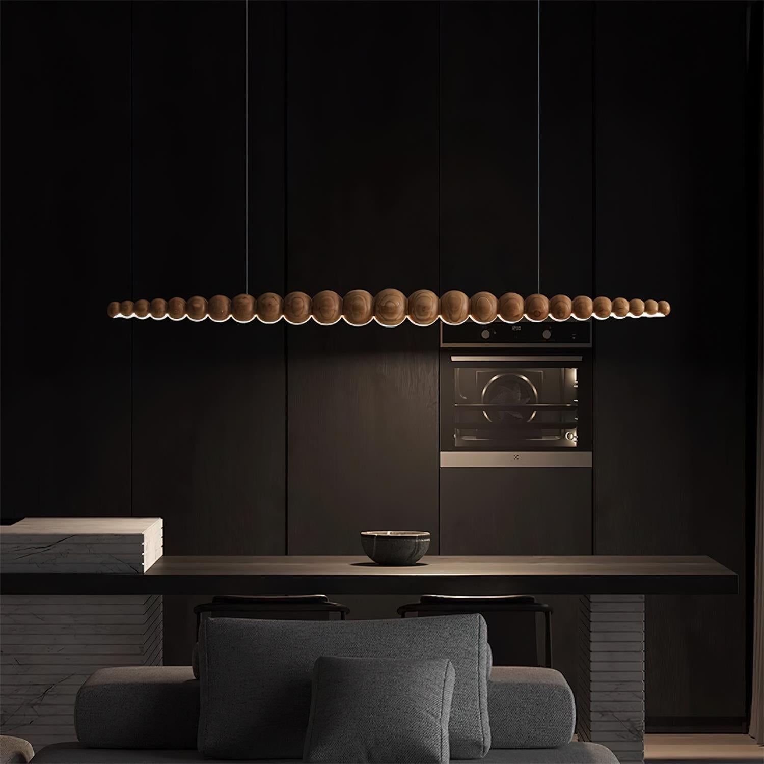 Arbor Chandelier Minimaliste en Bois Noyer - Neutralighting