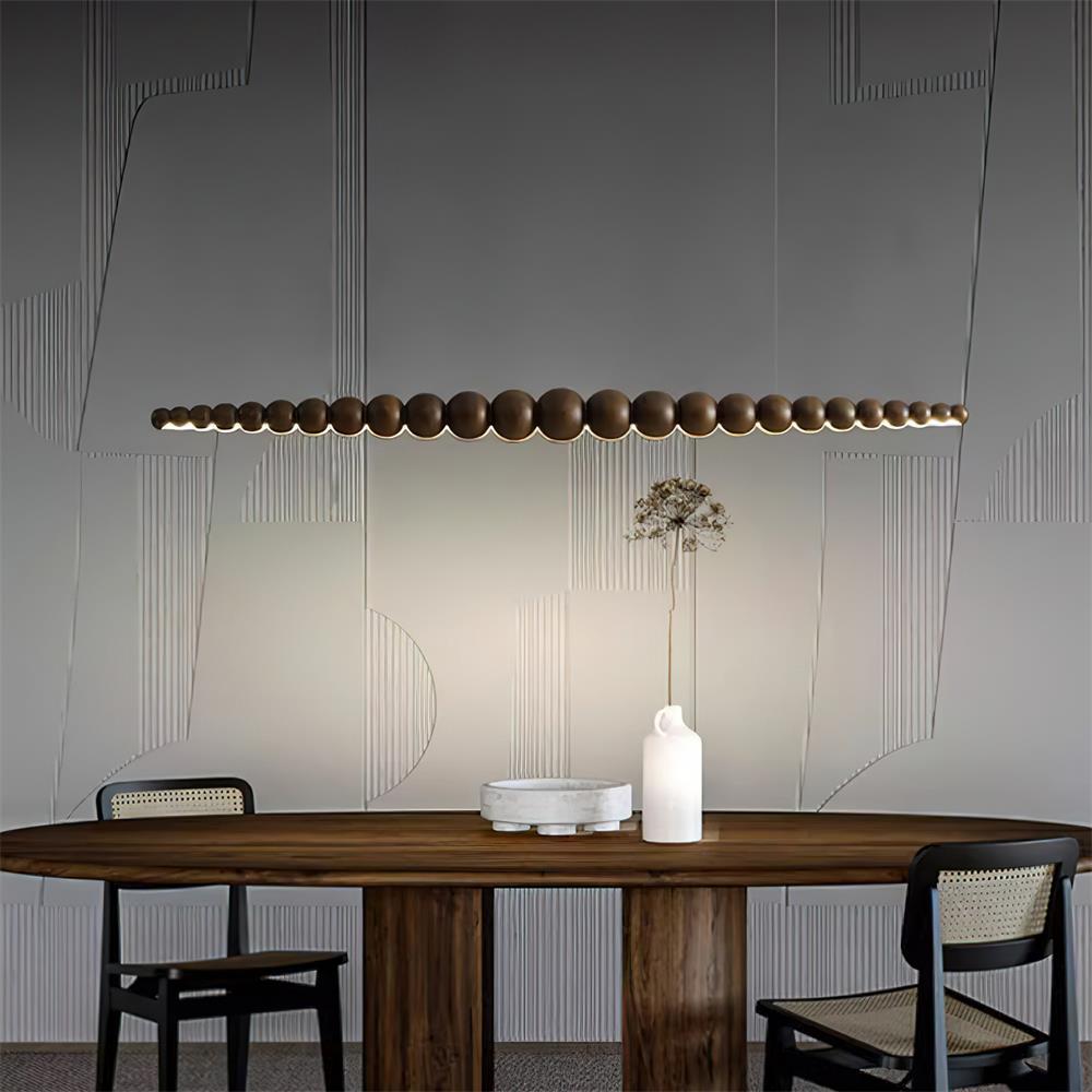Arbor Chandelier Minimaliste en Bois Noyer - Neutralighting