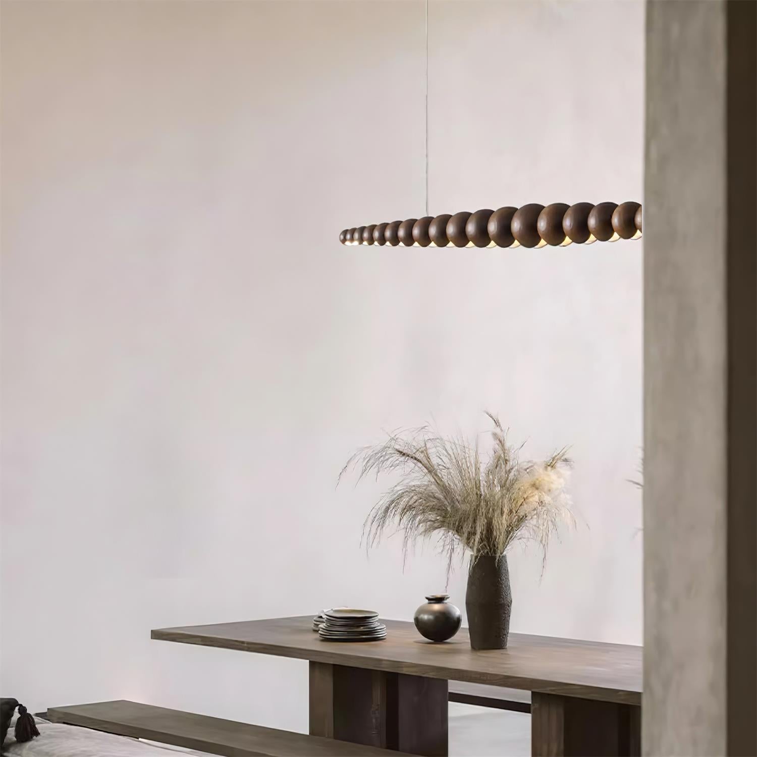 Arbor Chandelier Minimaliste en Bois Noyer - Neutralighting