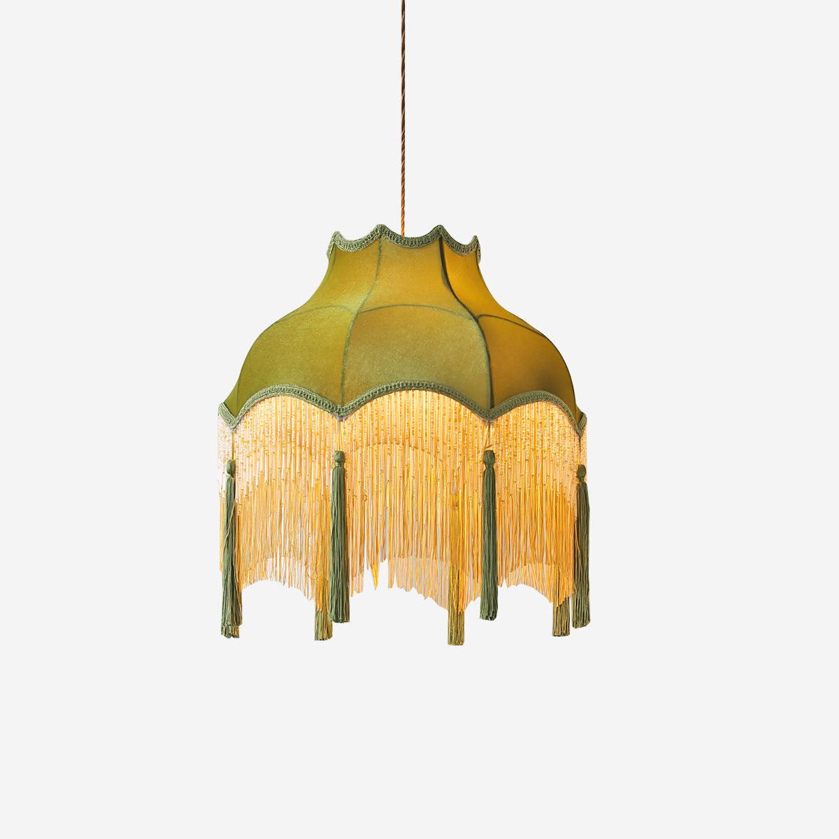 Fina Pendant Light Velvet Fringe Vintage Elegant Tassel - Letslighting