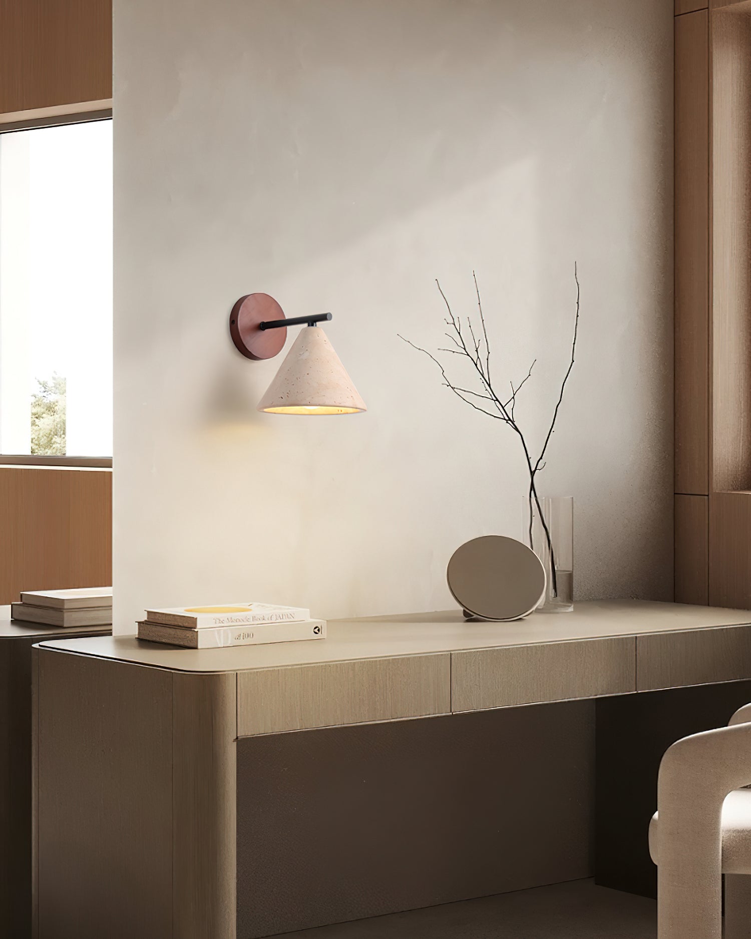 Tavero Applique Murale Moderne Bois Cone - Neutralighting