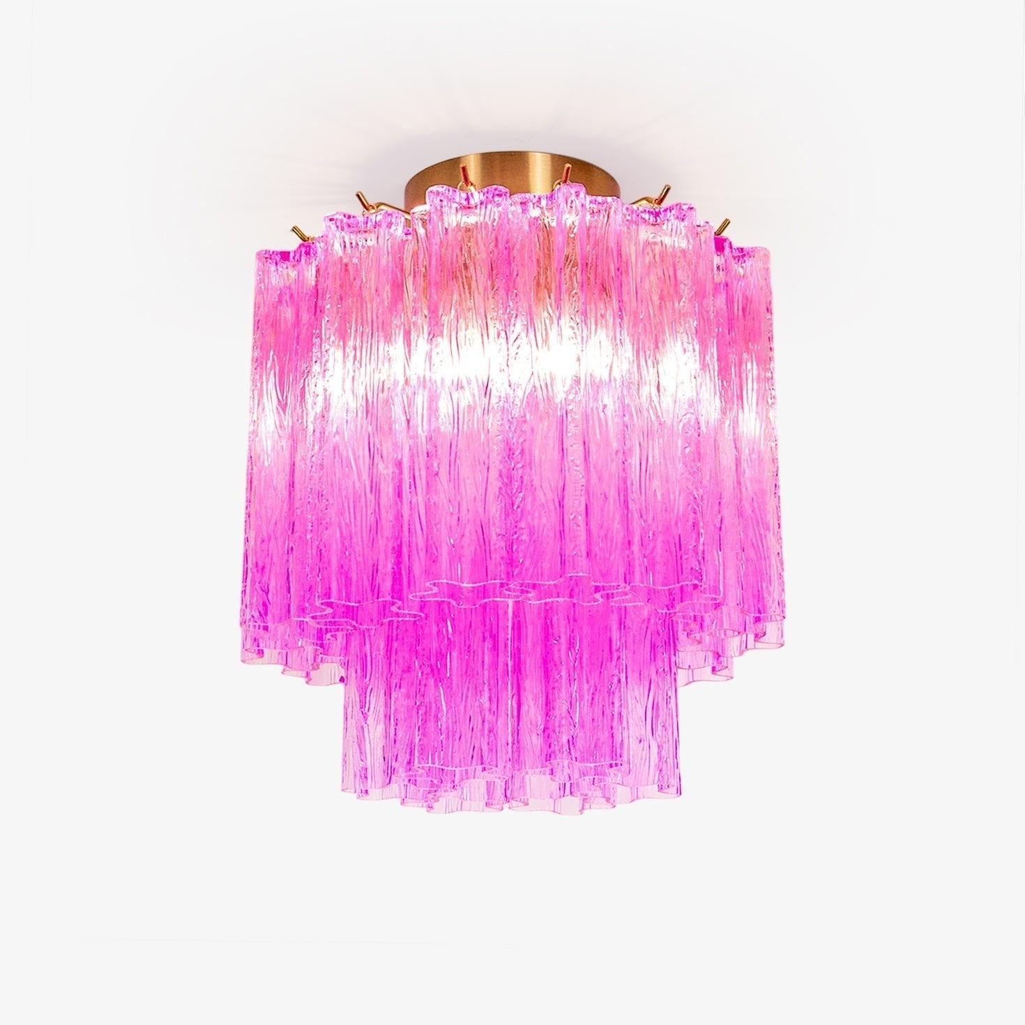 Aurora Ceiling Lamp Purple Murano Glass Tiered Flush Mount - Letslighting