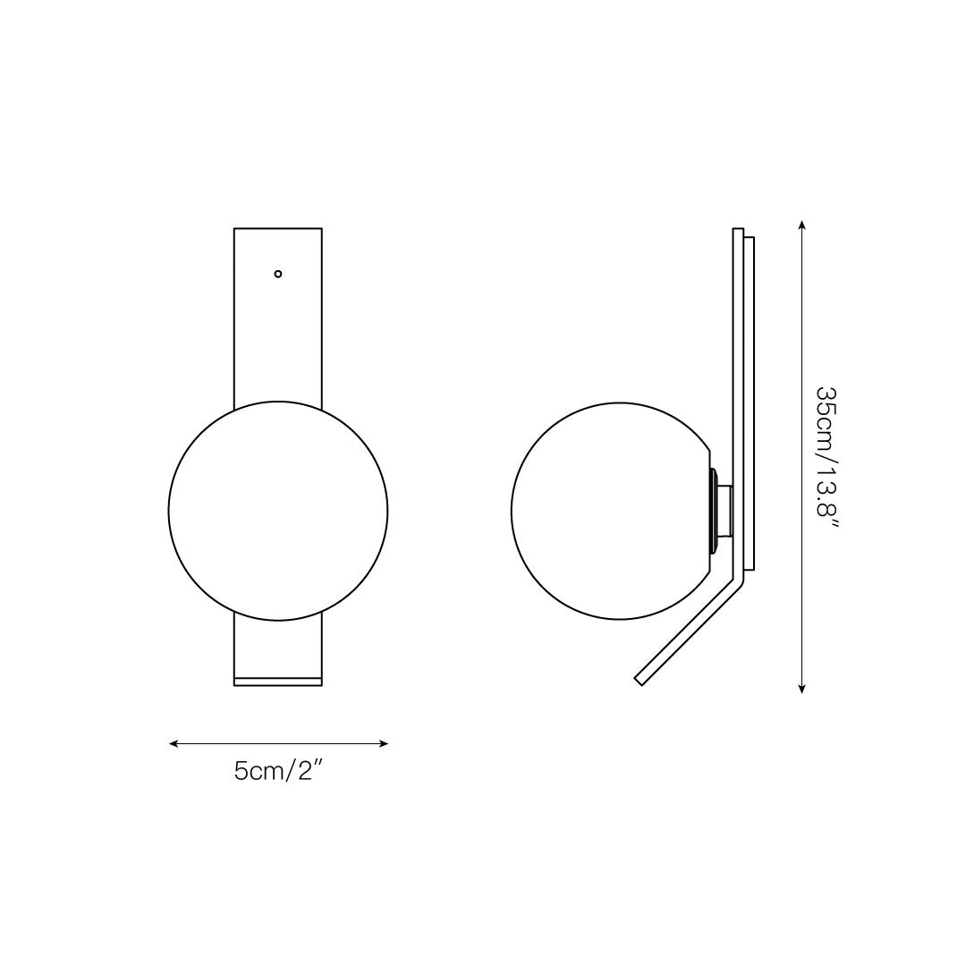 Fizi Applique Murale Cuivre Métal Verre Moderne - Neutralighting