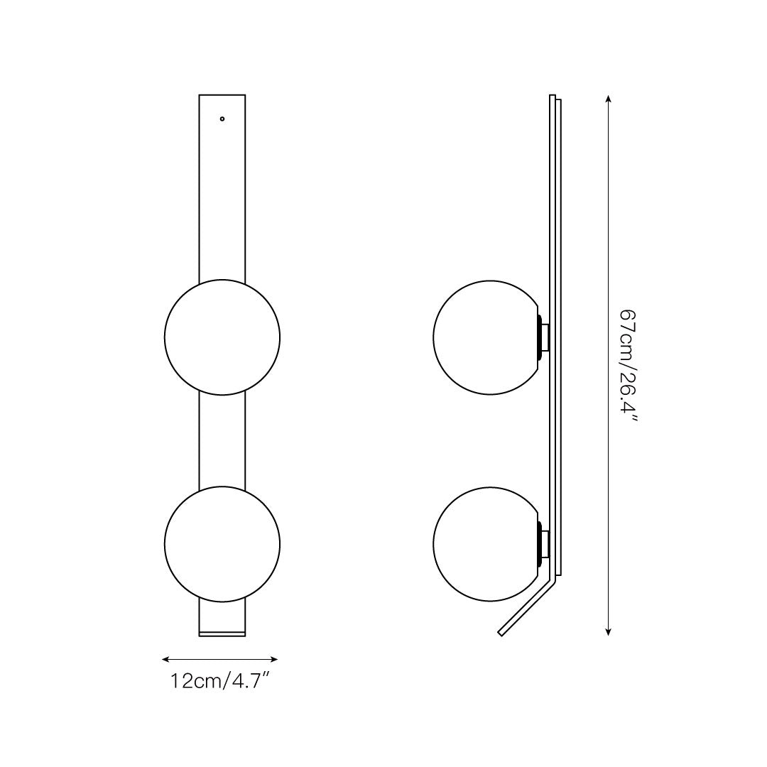 Fizi Applique Murale Cuivre Métal Verre Moderne - Neutralighting