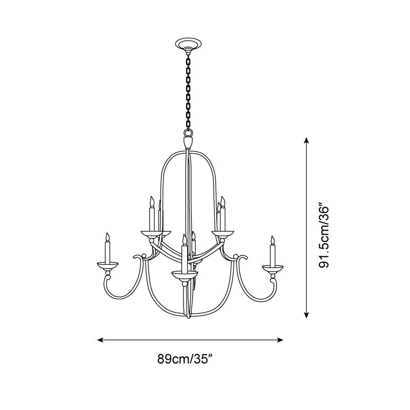 Flemish Lustre Fer Courbé Élégance - Neutralighting