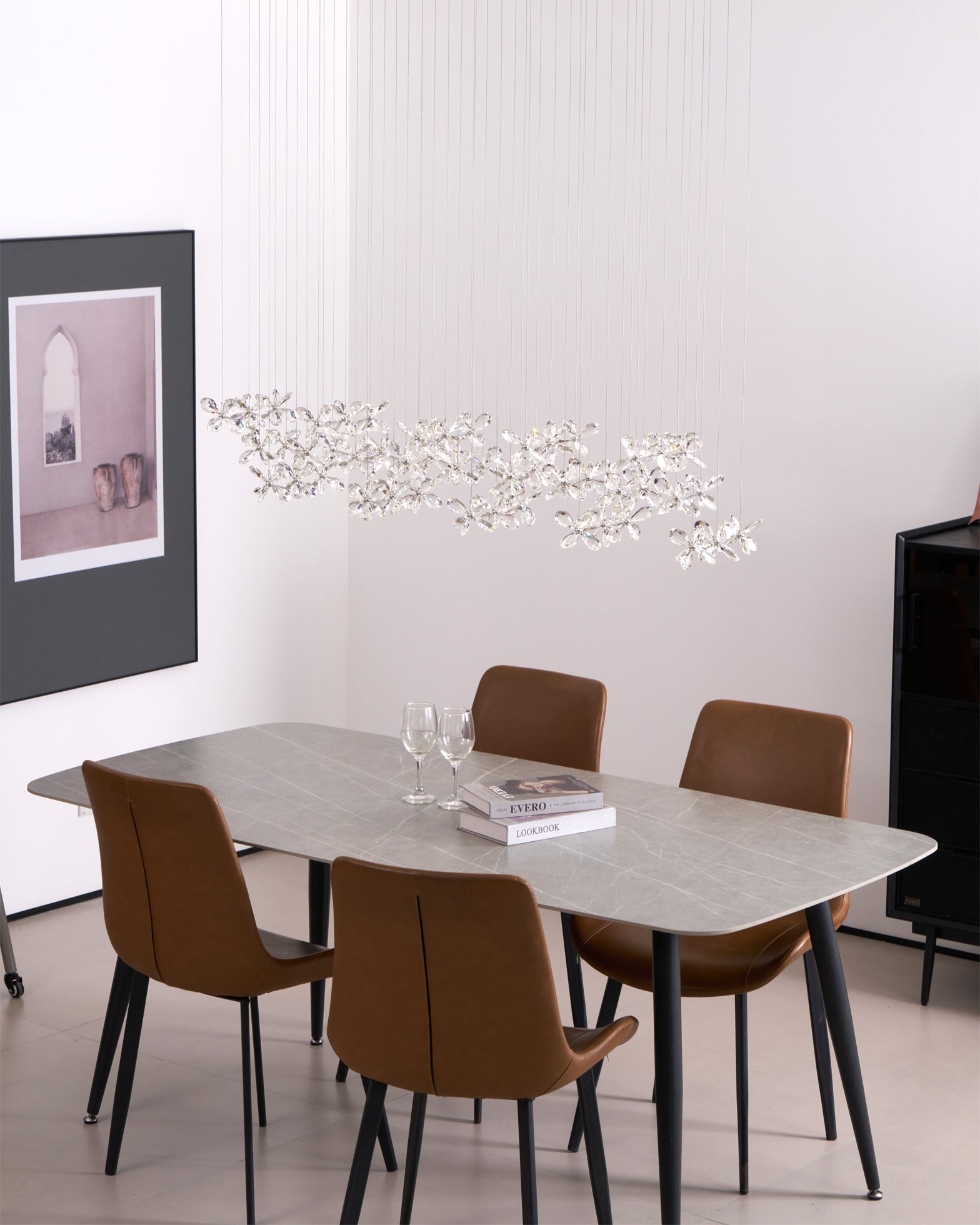 Lustra Chandelier Cristal Papillon Bouquet Floral - Neutralighting