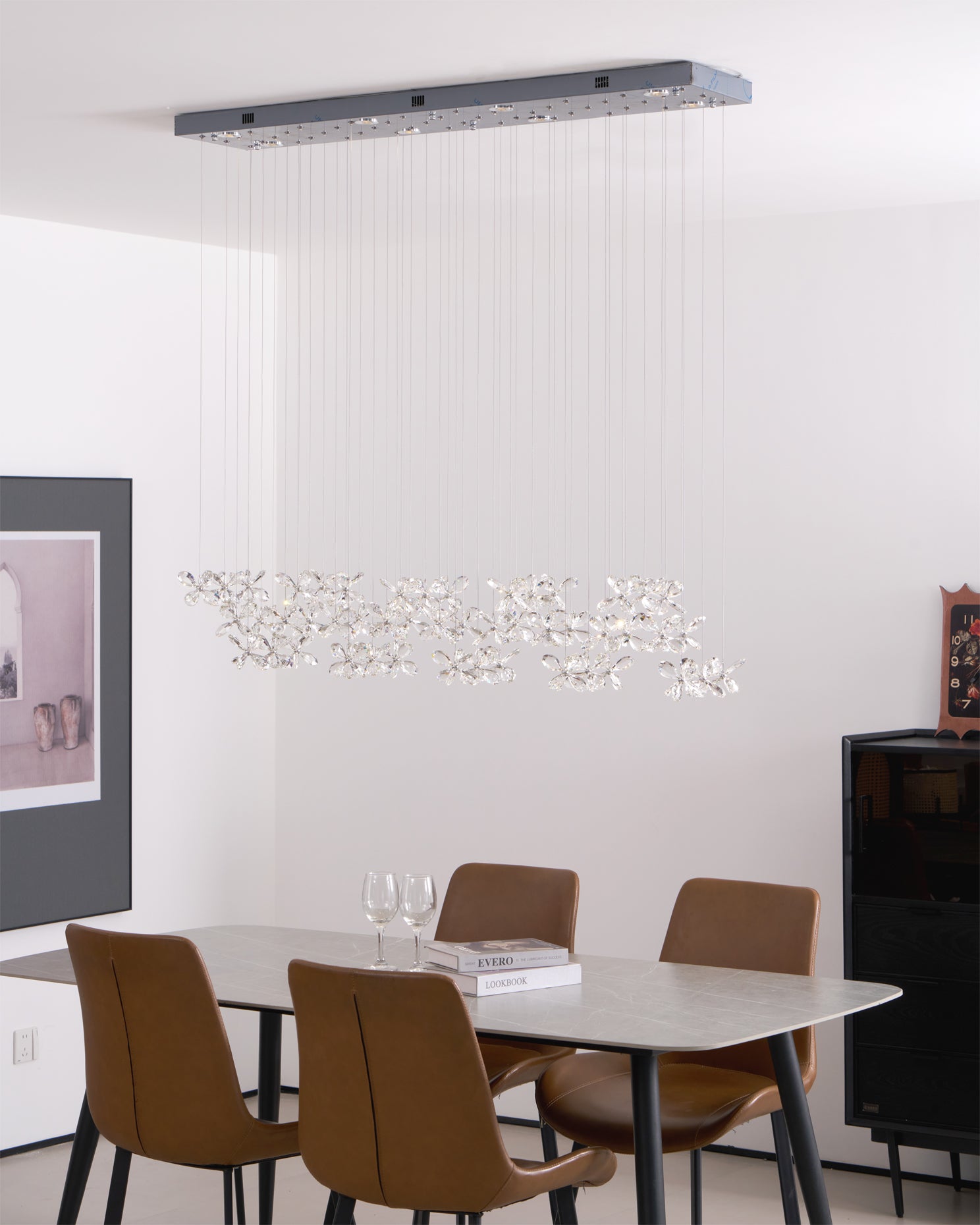 Lustra Chandelier Cristal Papillon Bouquet Floral - Neutralighting