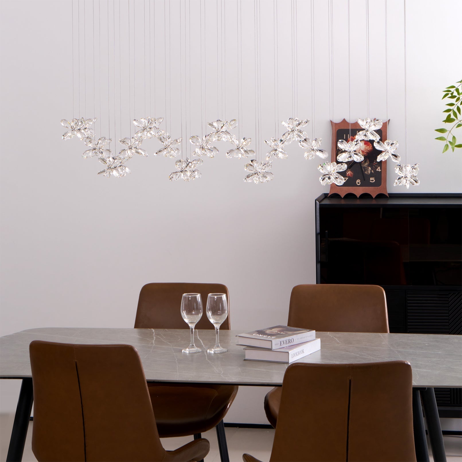 Lustra Chandelier Cristal Papillon Bouquet Floral - Neutralighting