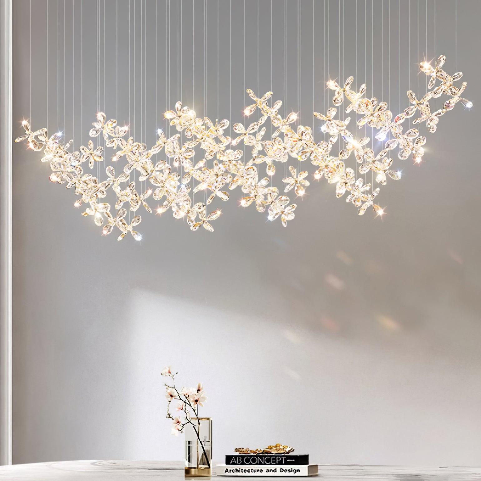 Lustra Chandelier Cristal Papillon Bouquet Floral - Neutralighting