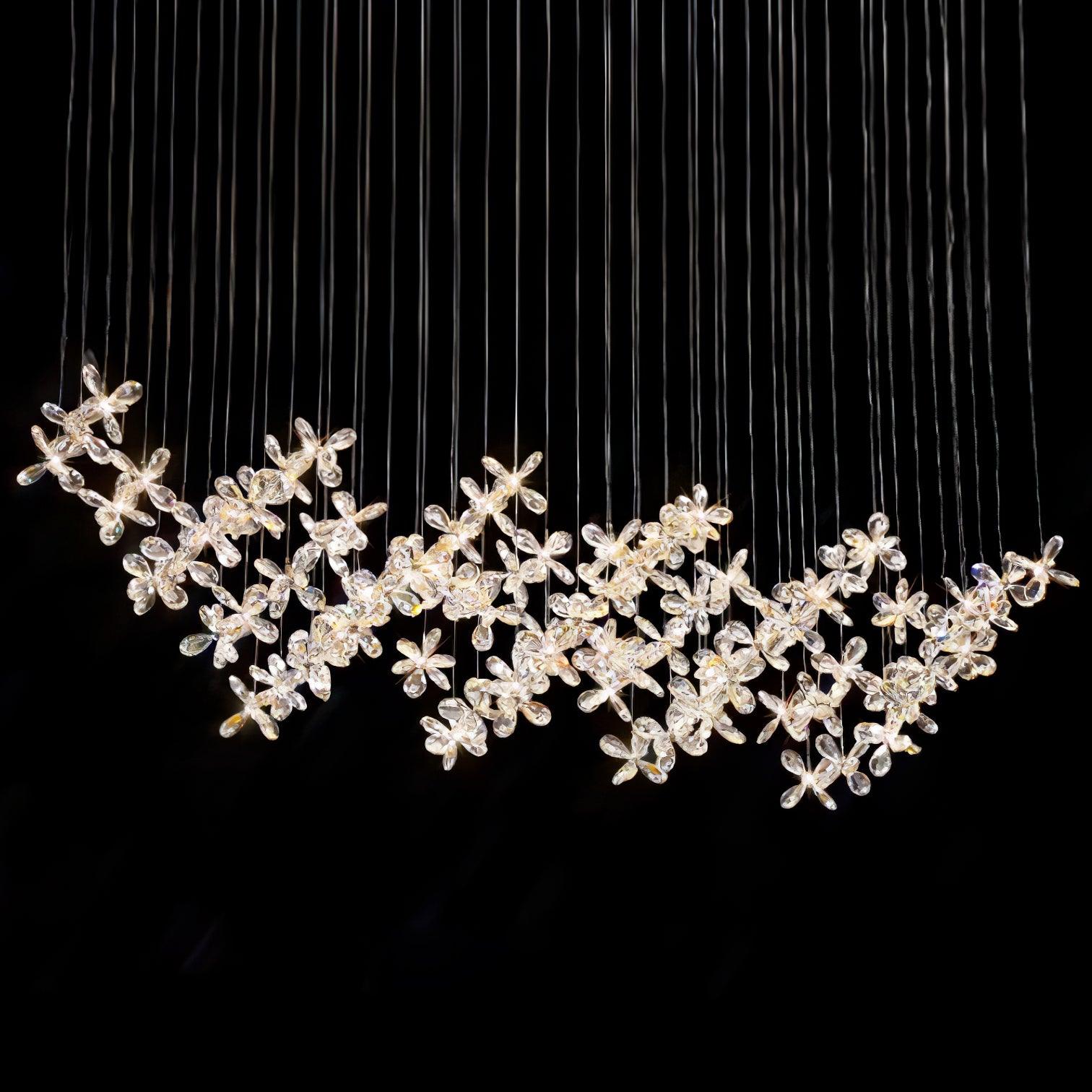 Lustra Chandelier Cristal Papillon Bouquet Floral - Neutralighting