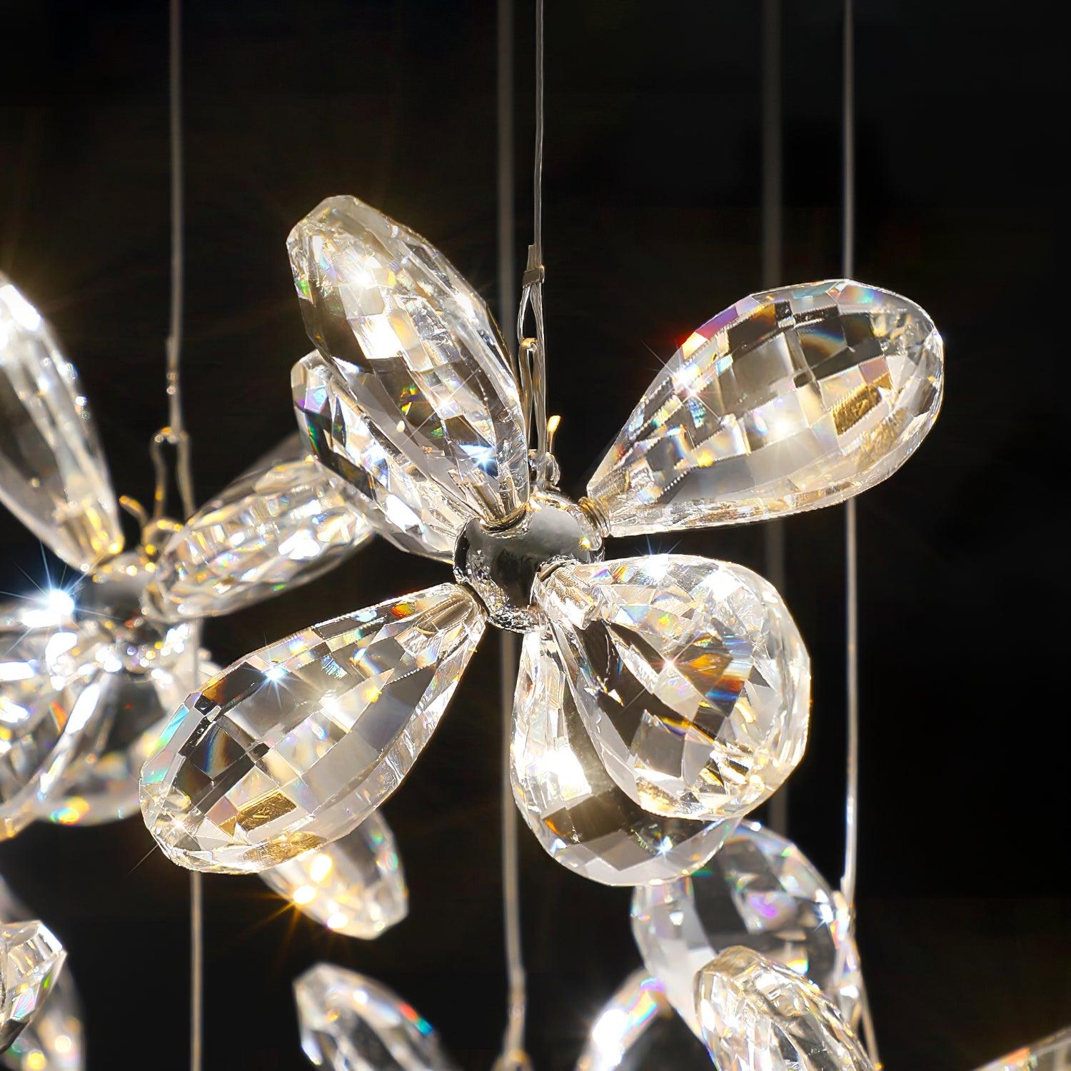 Lustra Chandelier Cristal Papillon Bouquet Floral - Neutralighting