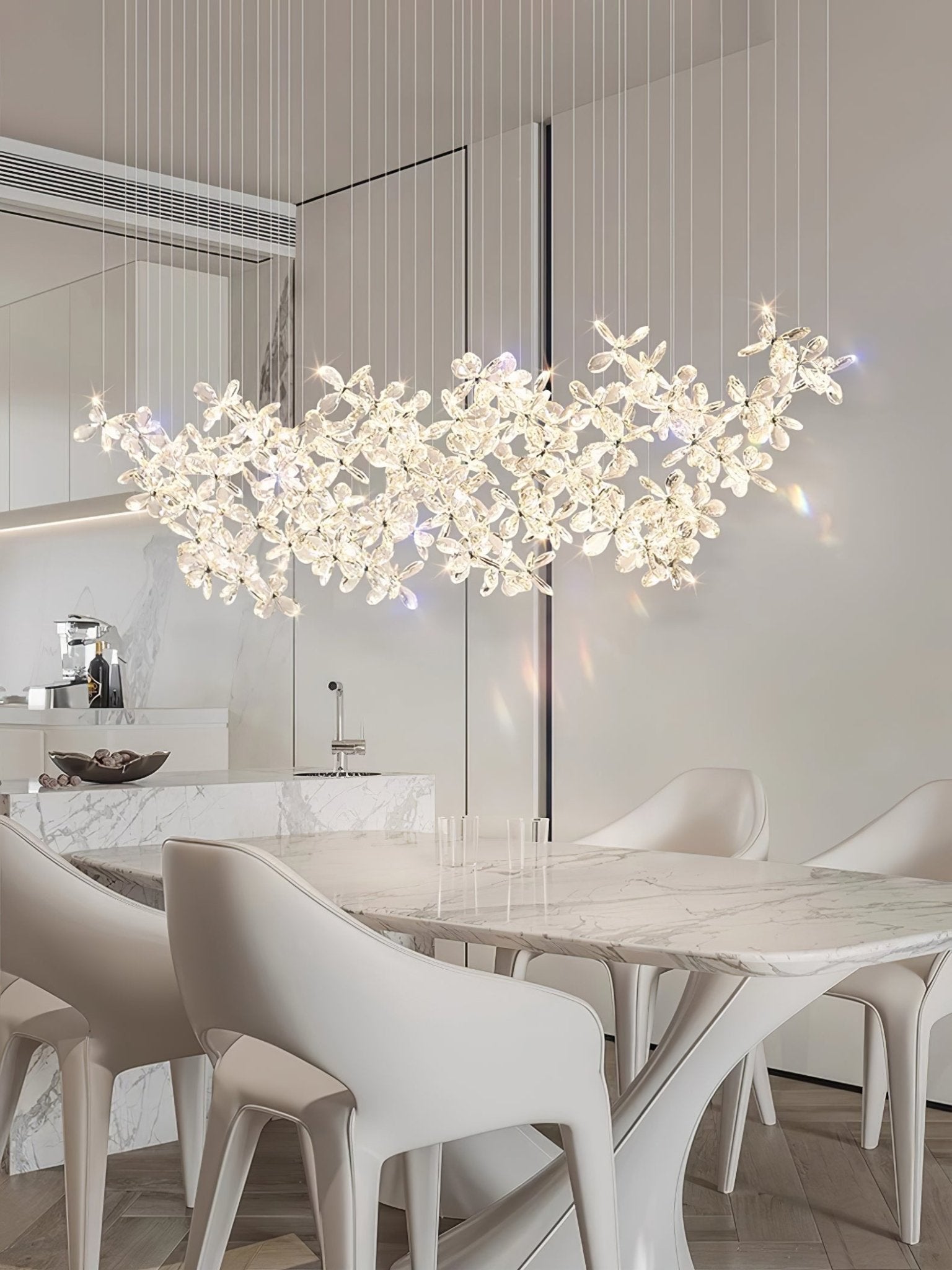 Lustra Chandelier Cristal Papillon Bouquet Floral - Neutralighting
