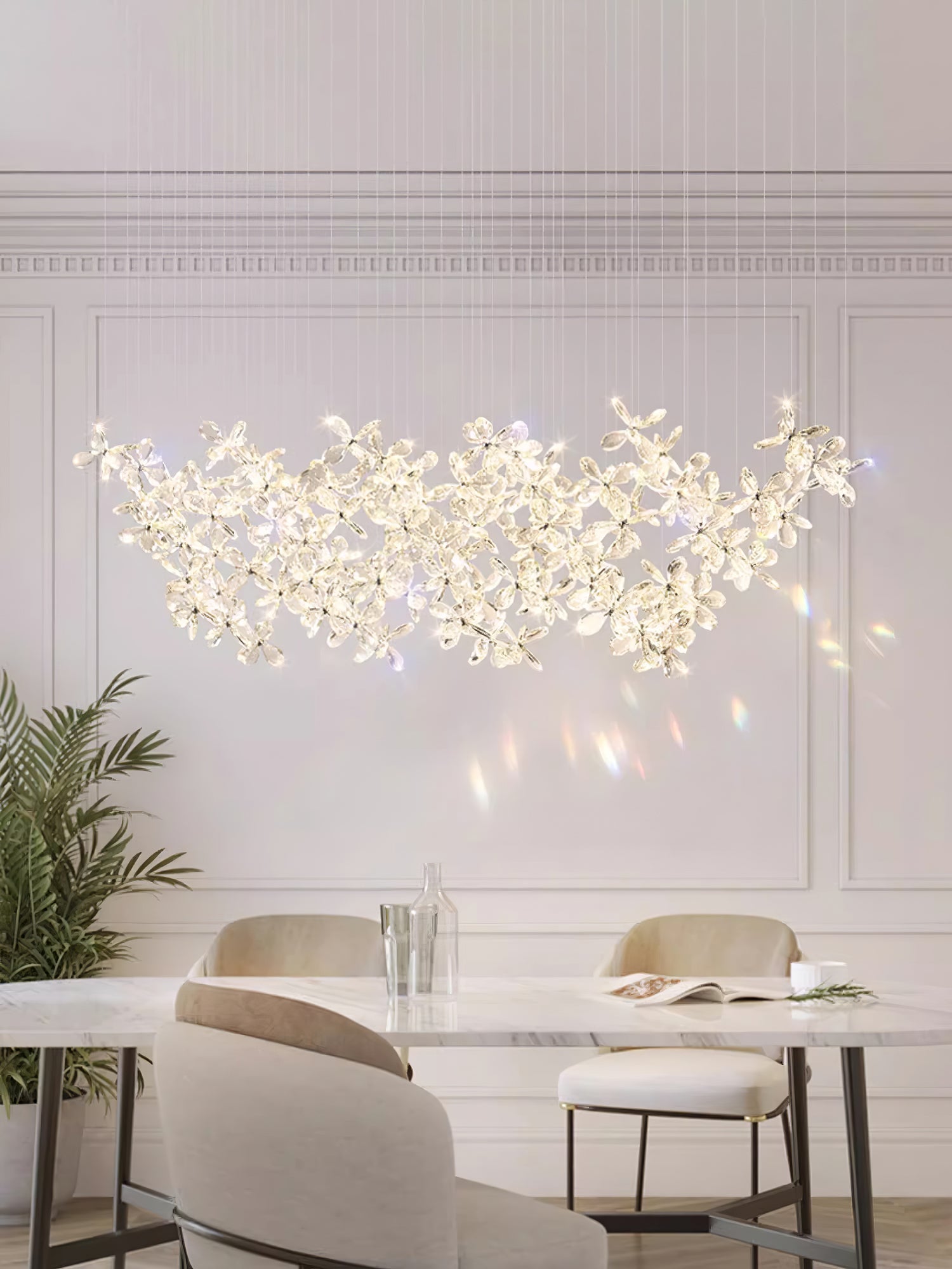 Lustra Chandelier Cristal Papillon Bouquet Floral - Neutralighting