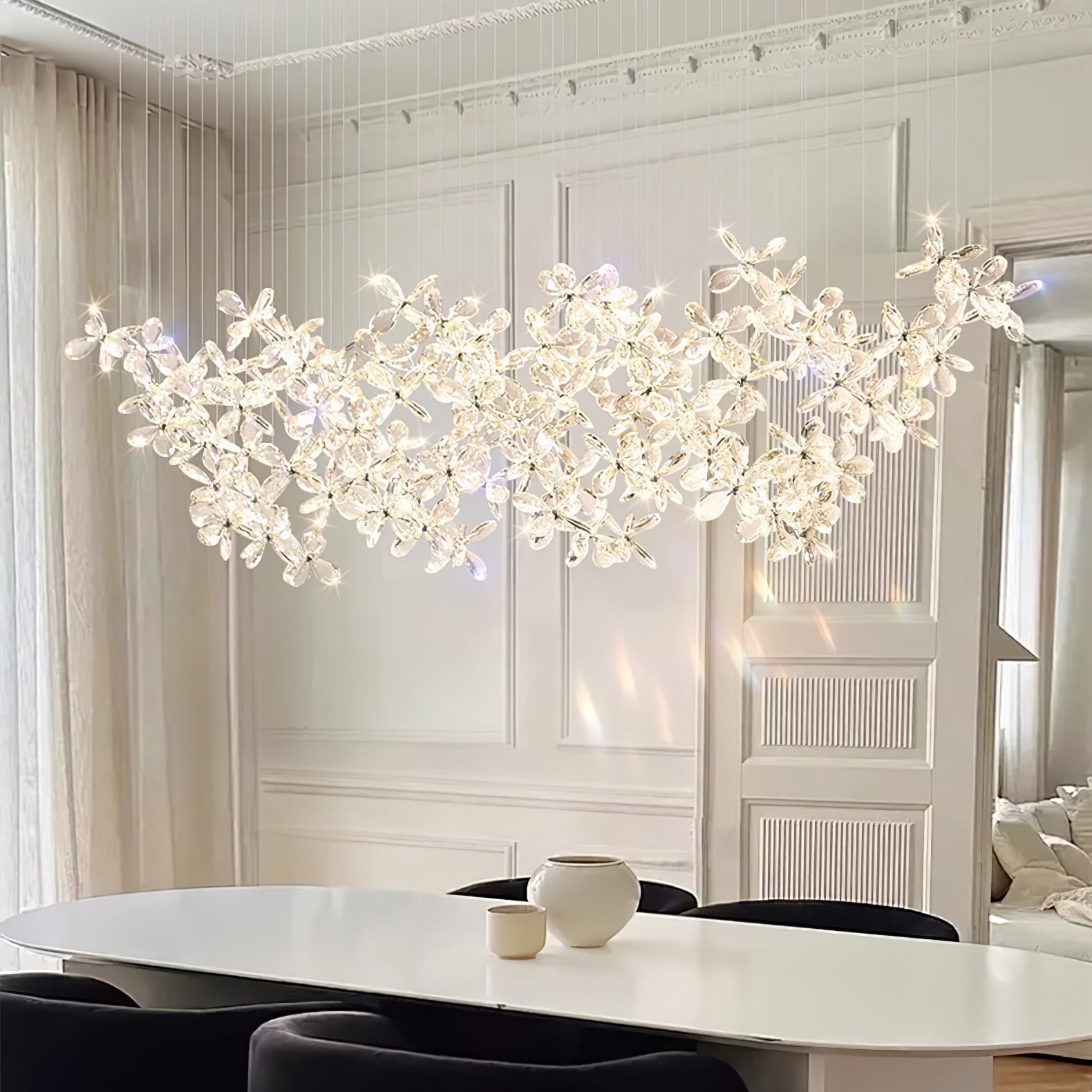 Lustra Chandelier Cristal Papillon Bouquet Floral - Neutralighting
