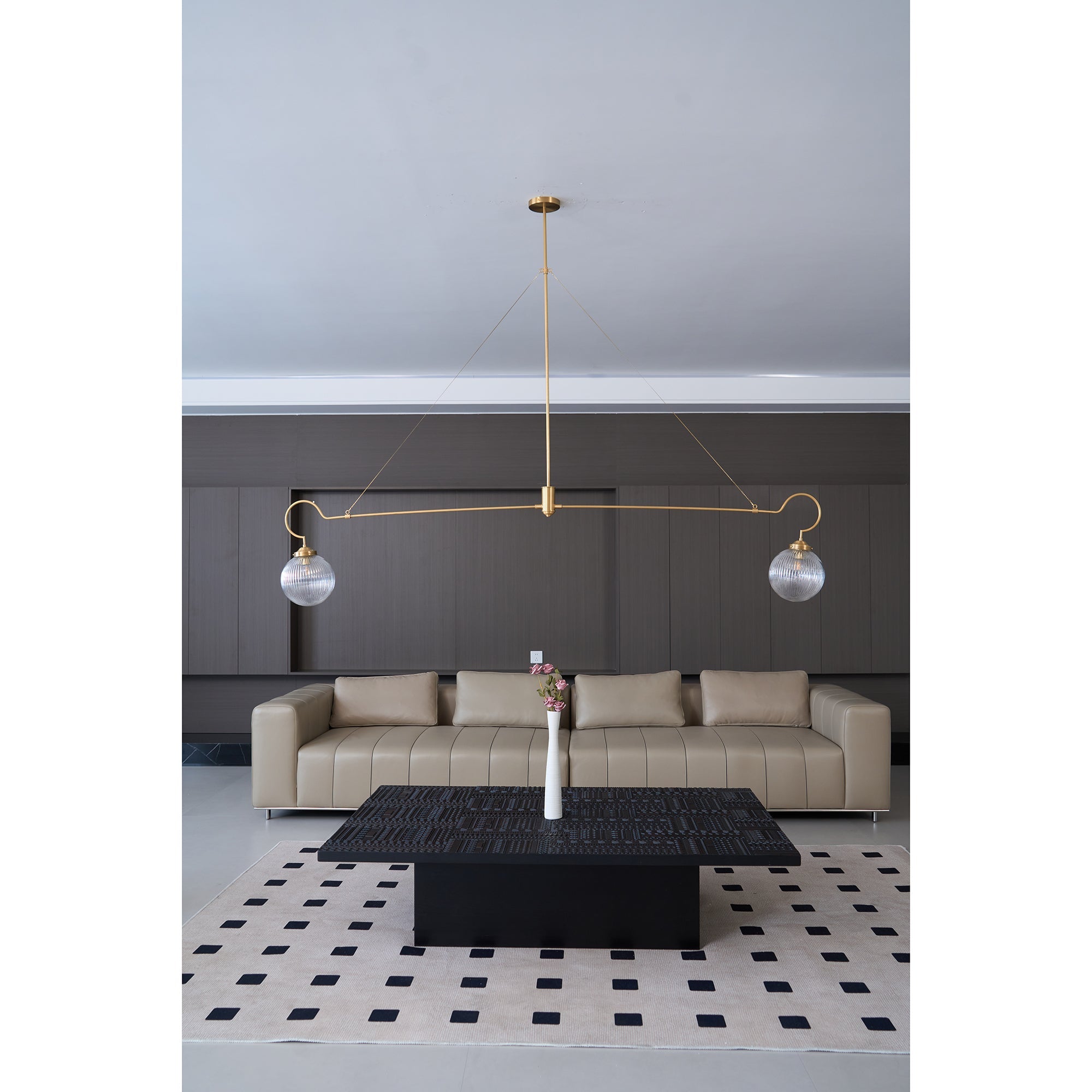 Vavenia Lustre Laiton Verre Moderne Minimaliste - Neutralighting