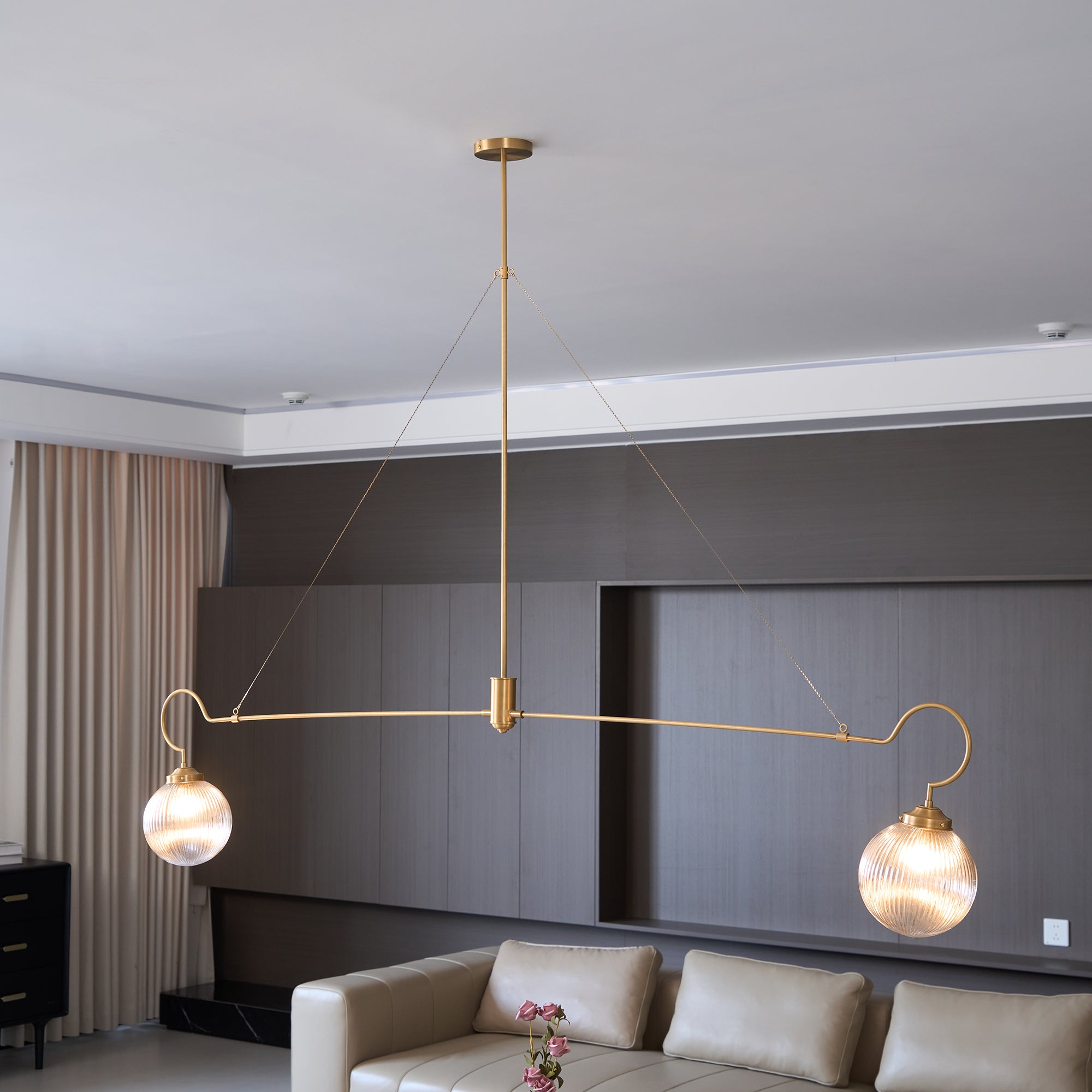 Vavenia Lustre Laiton Verre Moderne Minimaliste - Neutralighting